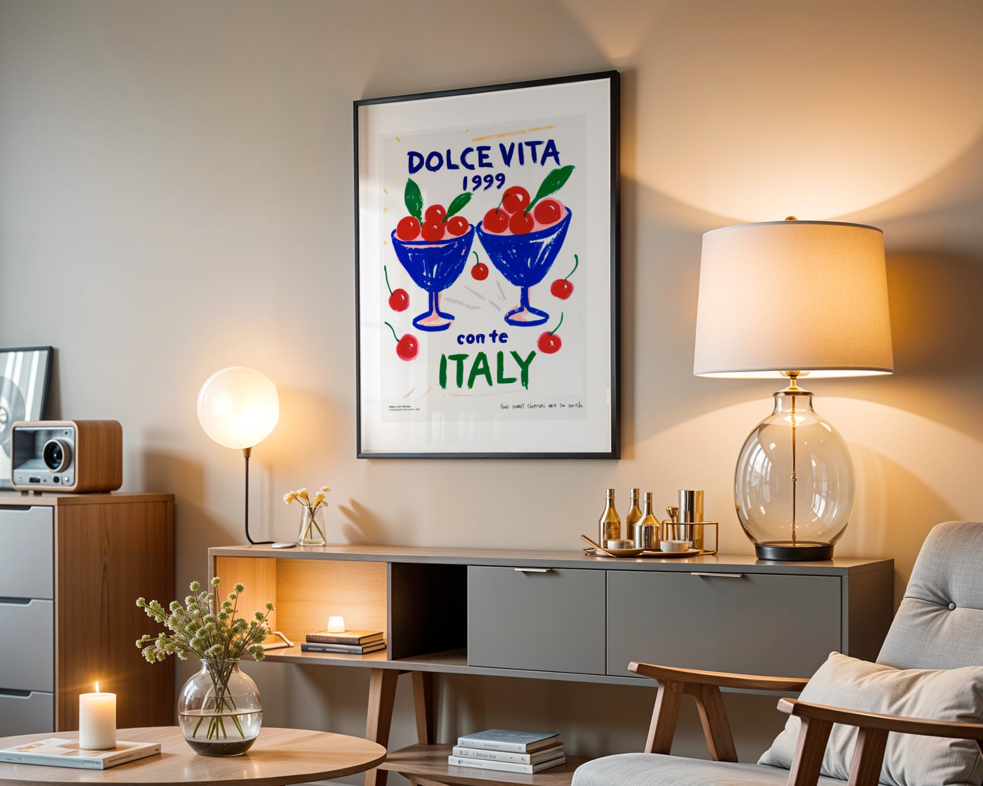 Plakat „Dolce Vita” – Poczuj smak włoskiego lata w swoim wnętrzu!