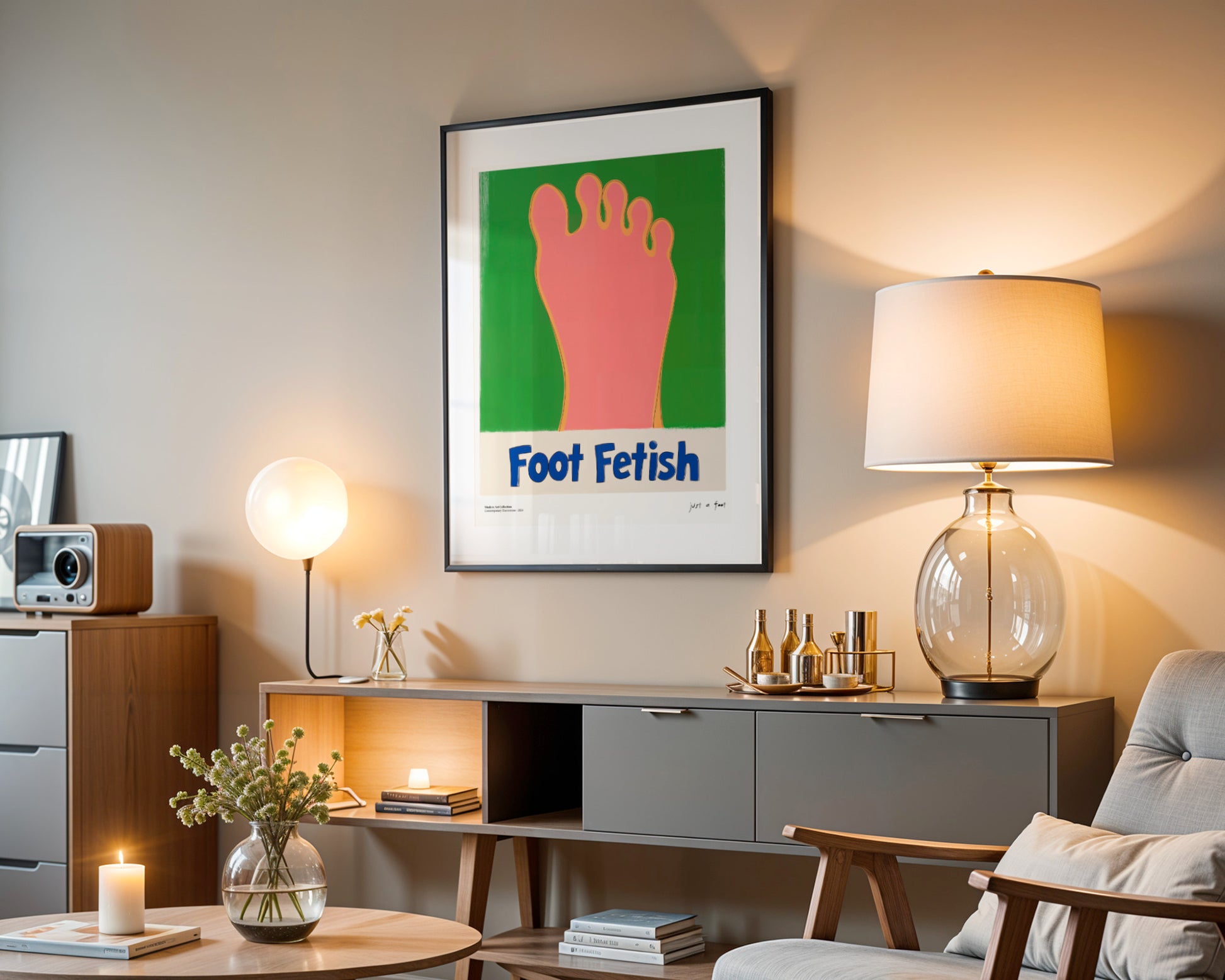Plakat „Foot Fetish” – Odważny Akcent dla Kolekcjonerów Osobliwości!