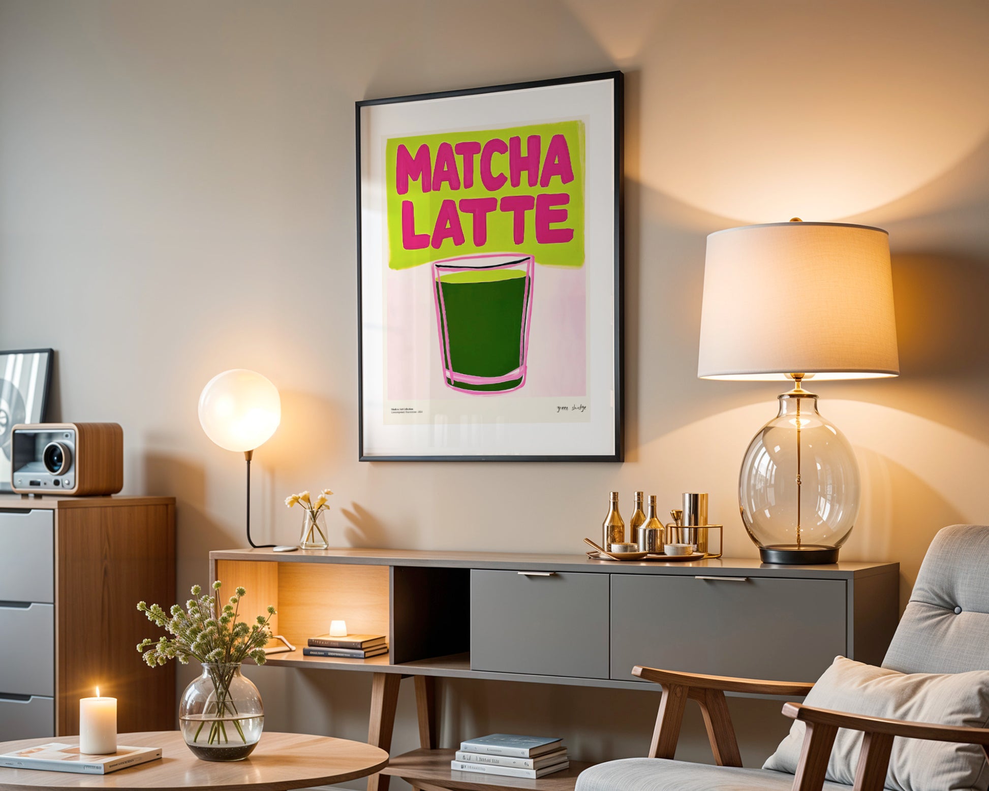 Plakat „Matcha Latte” – Zastrzyk Energii dla Twojego Wnętrza!