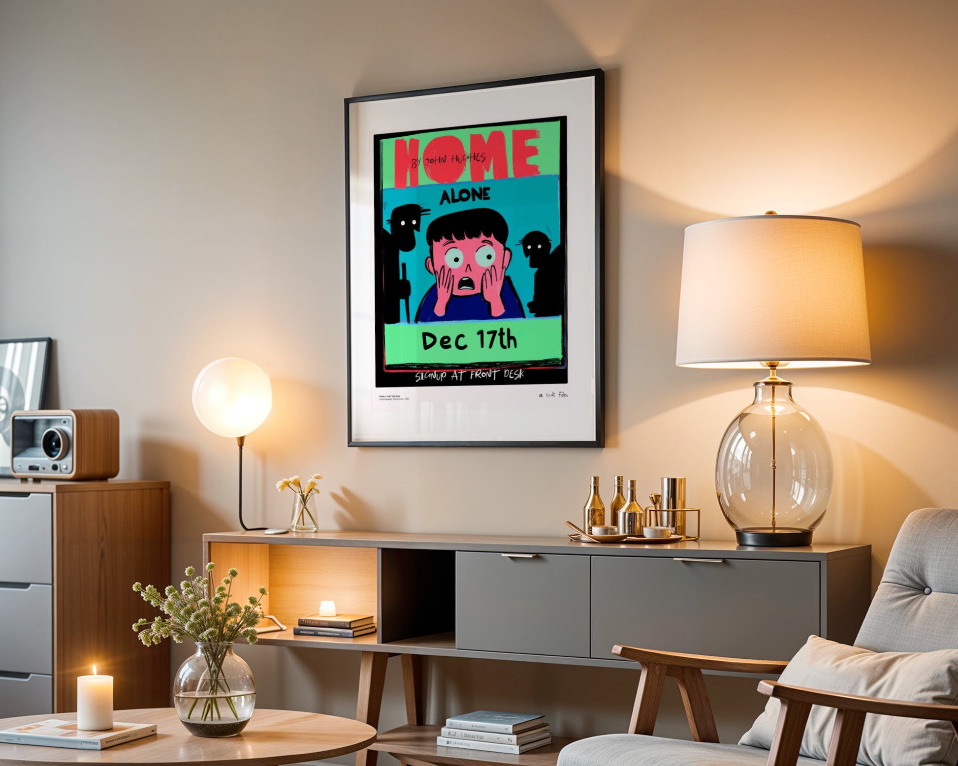 Plakat „Home Alone” – Kultowa historia w nowoczesnym wydaniu!