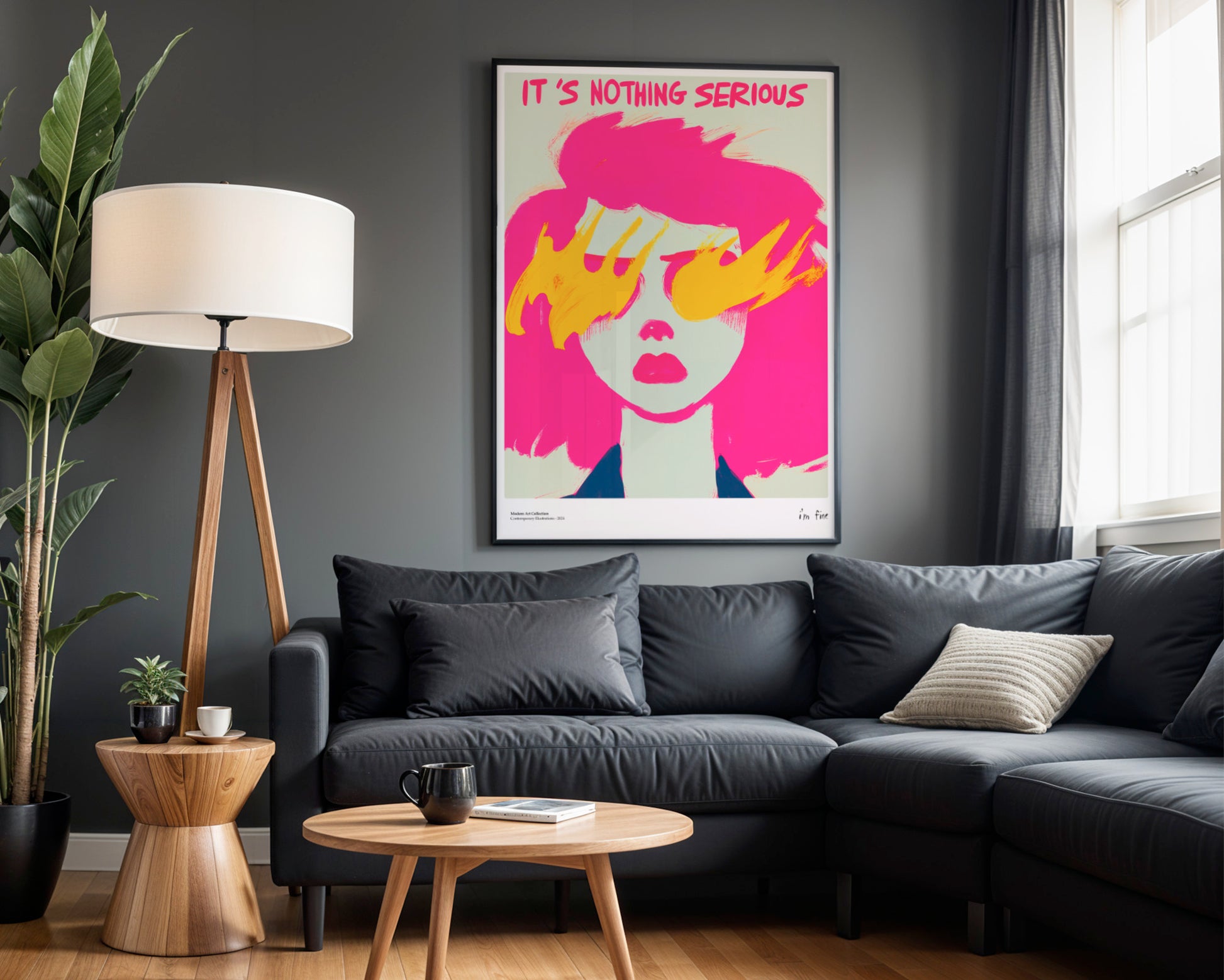 Plakat It’s Nothing Serious, I’m Fine, modernizm, sztuka współczesna