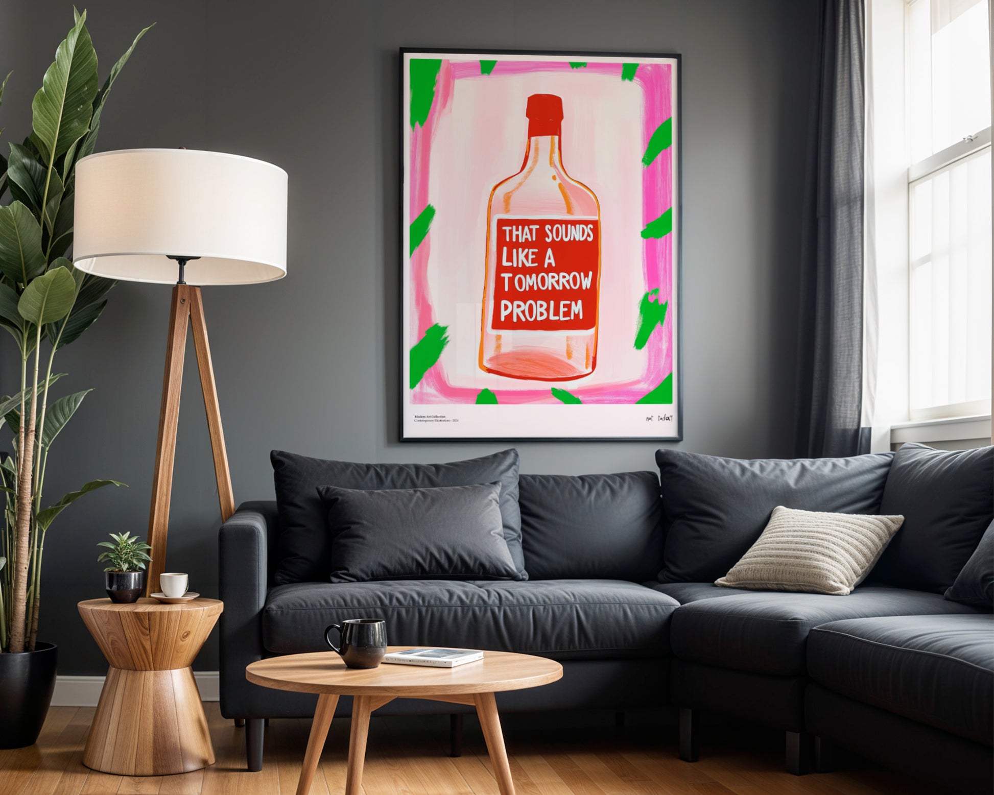 Plakat „Tomorrow Problem” – Manifest Relaksu w Twoim Wnętrzu!