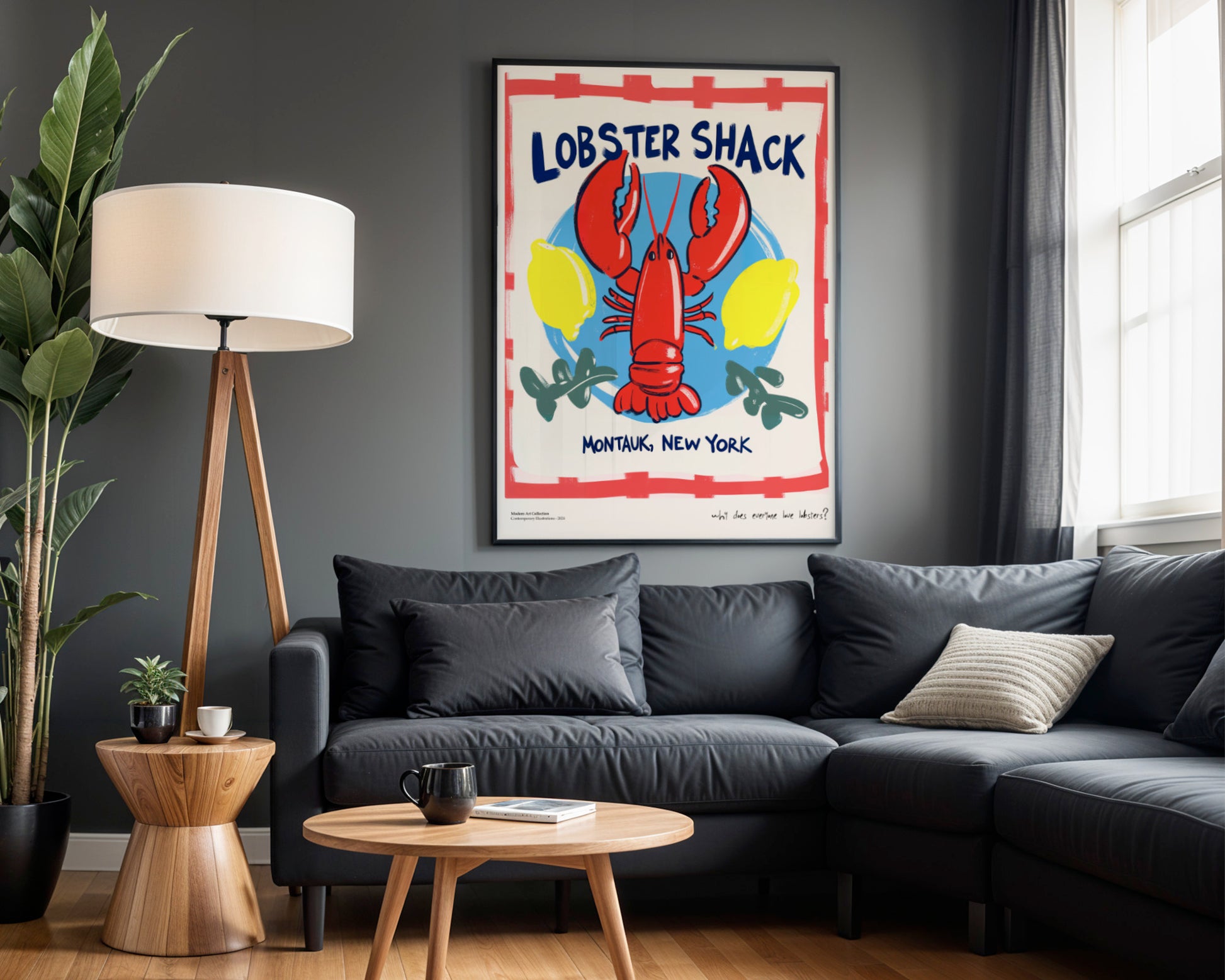 Plakat „Lobster Shack” – Przenieś klimat Montauk prosto do swojej kuchni!