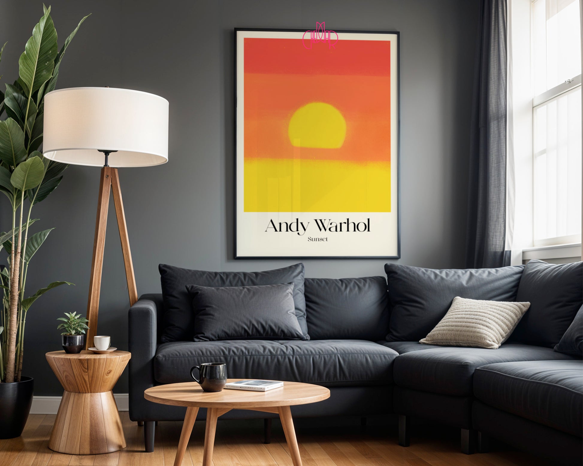 Słoneczna Ikona: Golden Hour – Andy Warhol, Pop Art Sunset