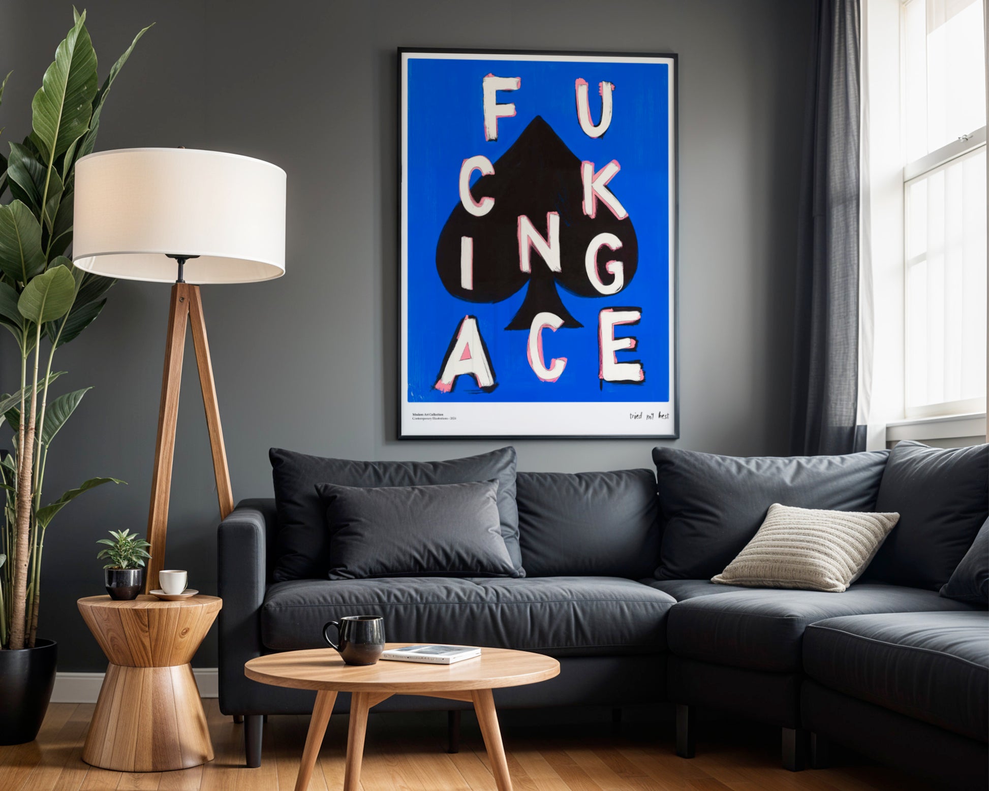 Plakat „Fucking Ace” – Zwycięski Akcent w Twoim Wnętrzu!