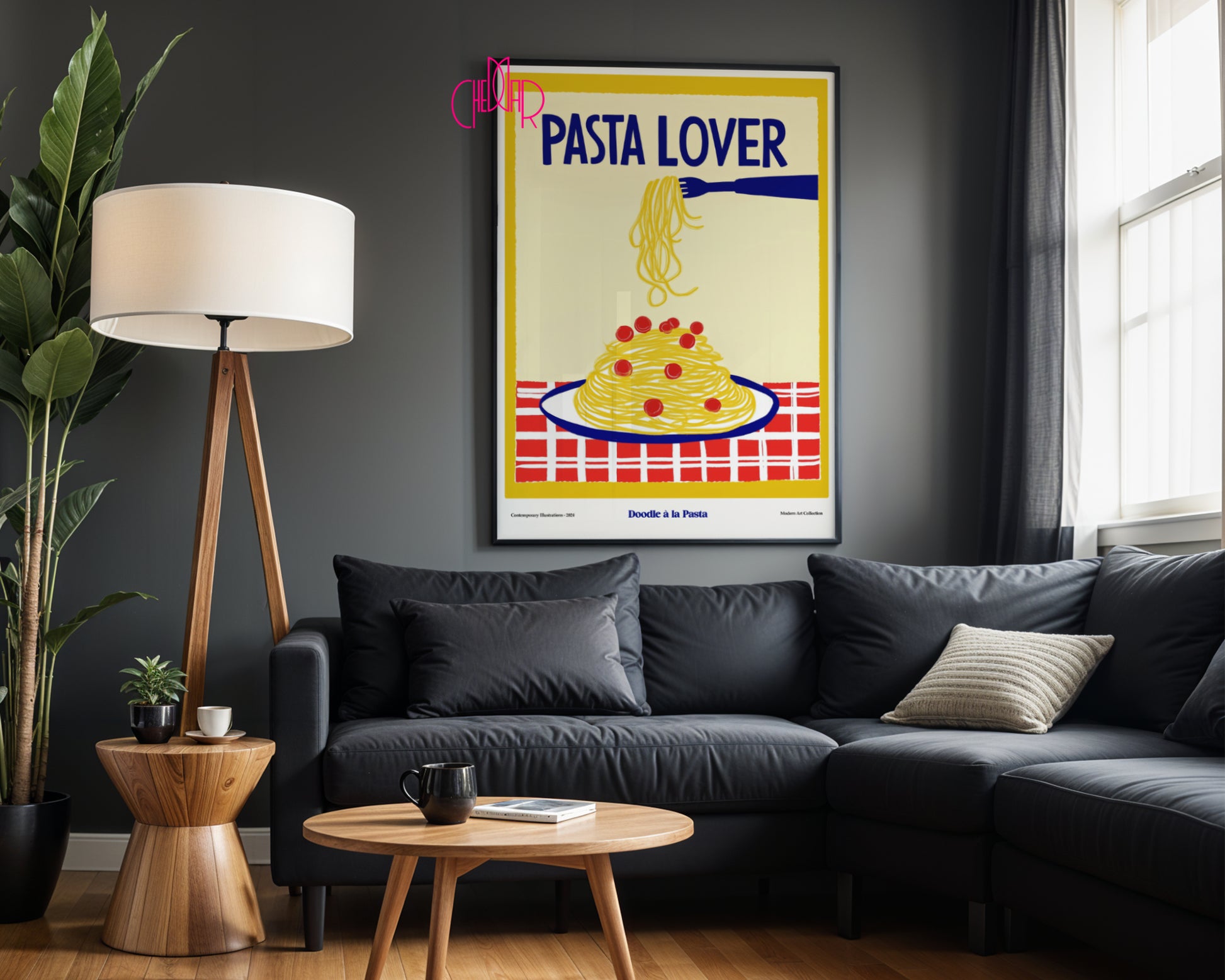 Plakat modernistyczny Pasta Lover, Galeria Sztuki Współczesnej