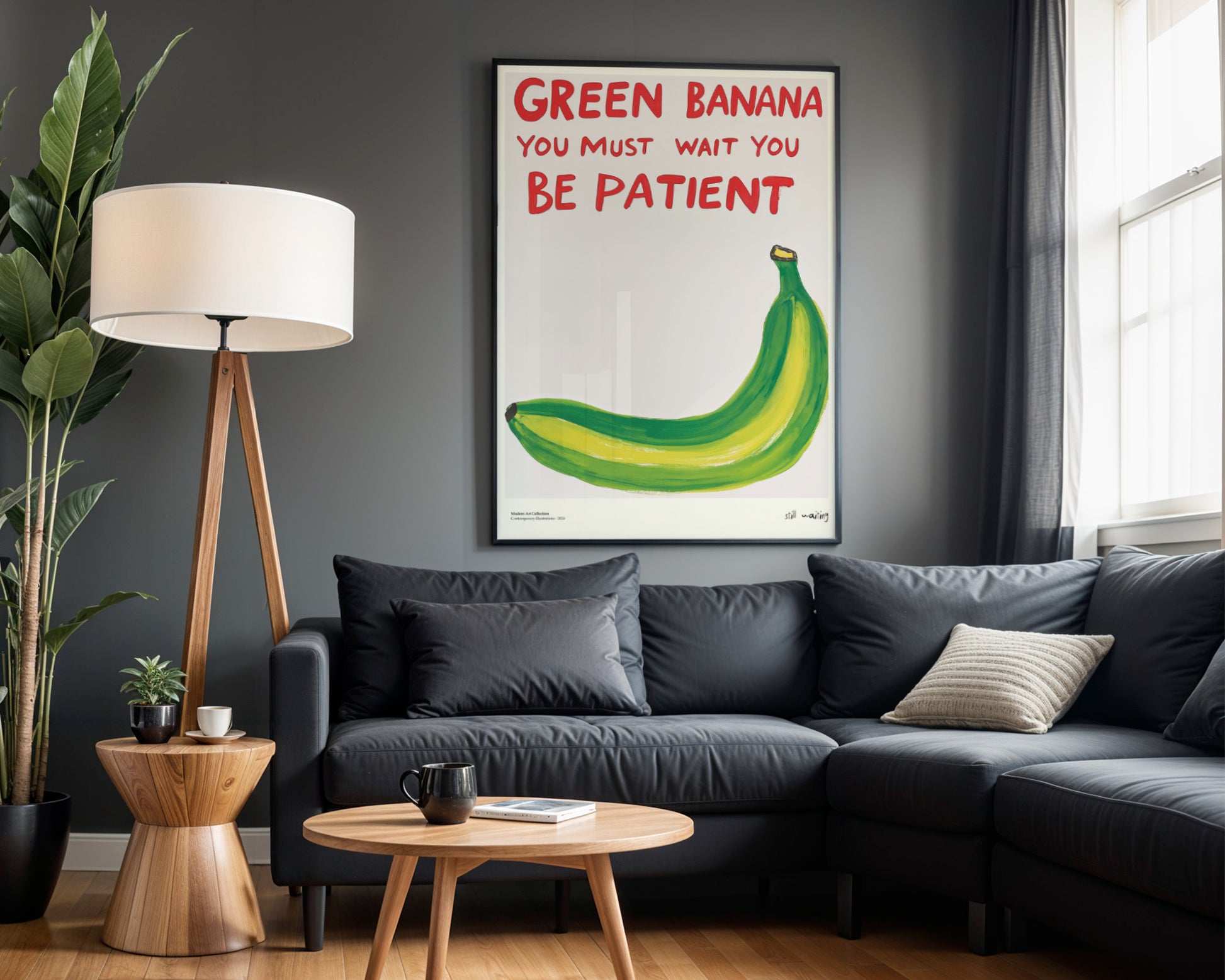 Plakat „Green Banana” – Stylowa Lekcja Cierpliwości w Twoim Domu!