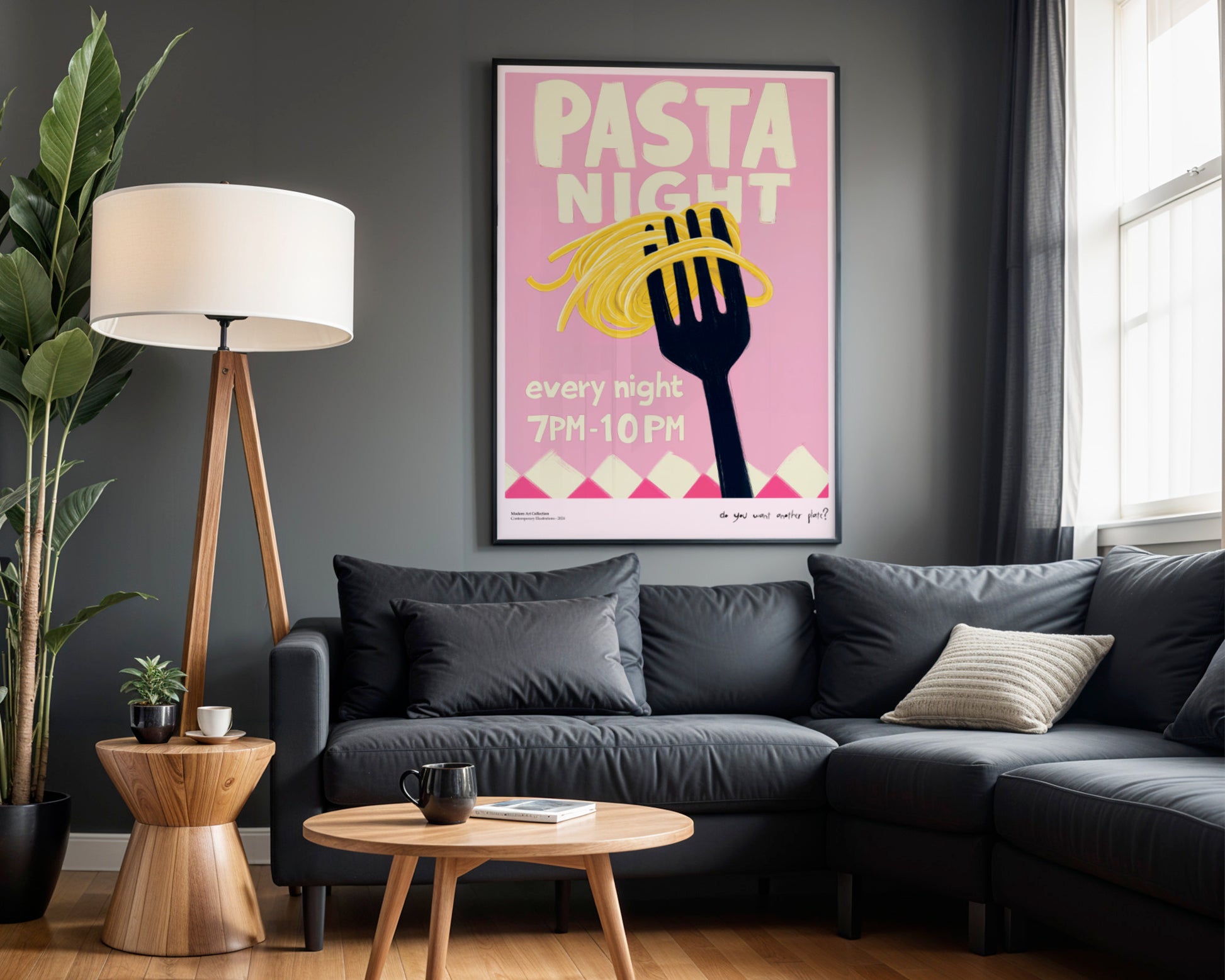 Plakat „Pasta Night” – Bo każda noc jest dobra na odrobinę Italii!