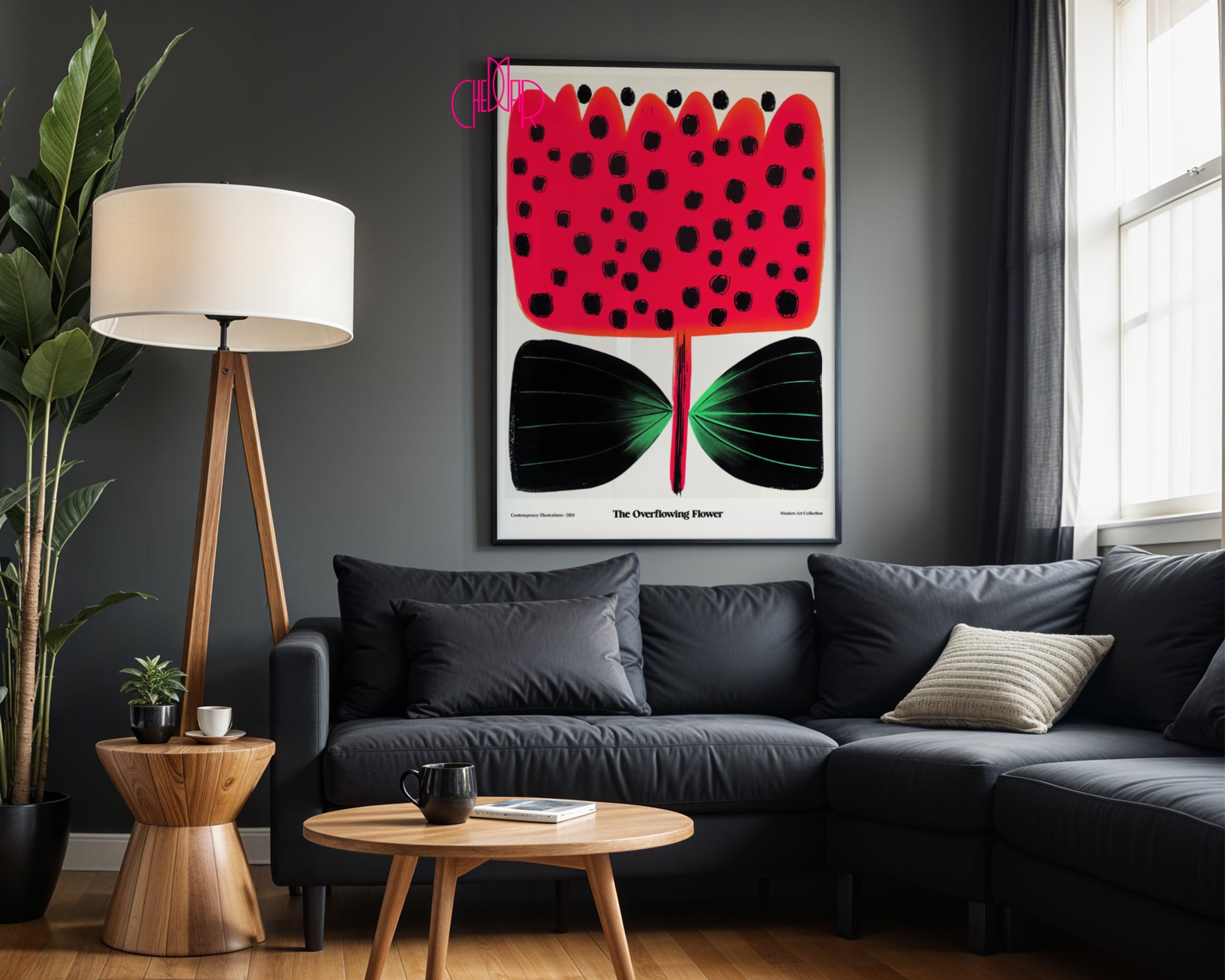 Plakat „Overlowing Flower”, rozkwitający kwiat