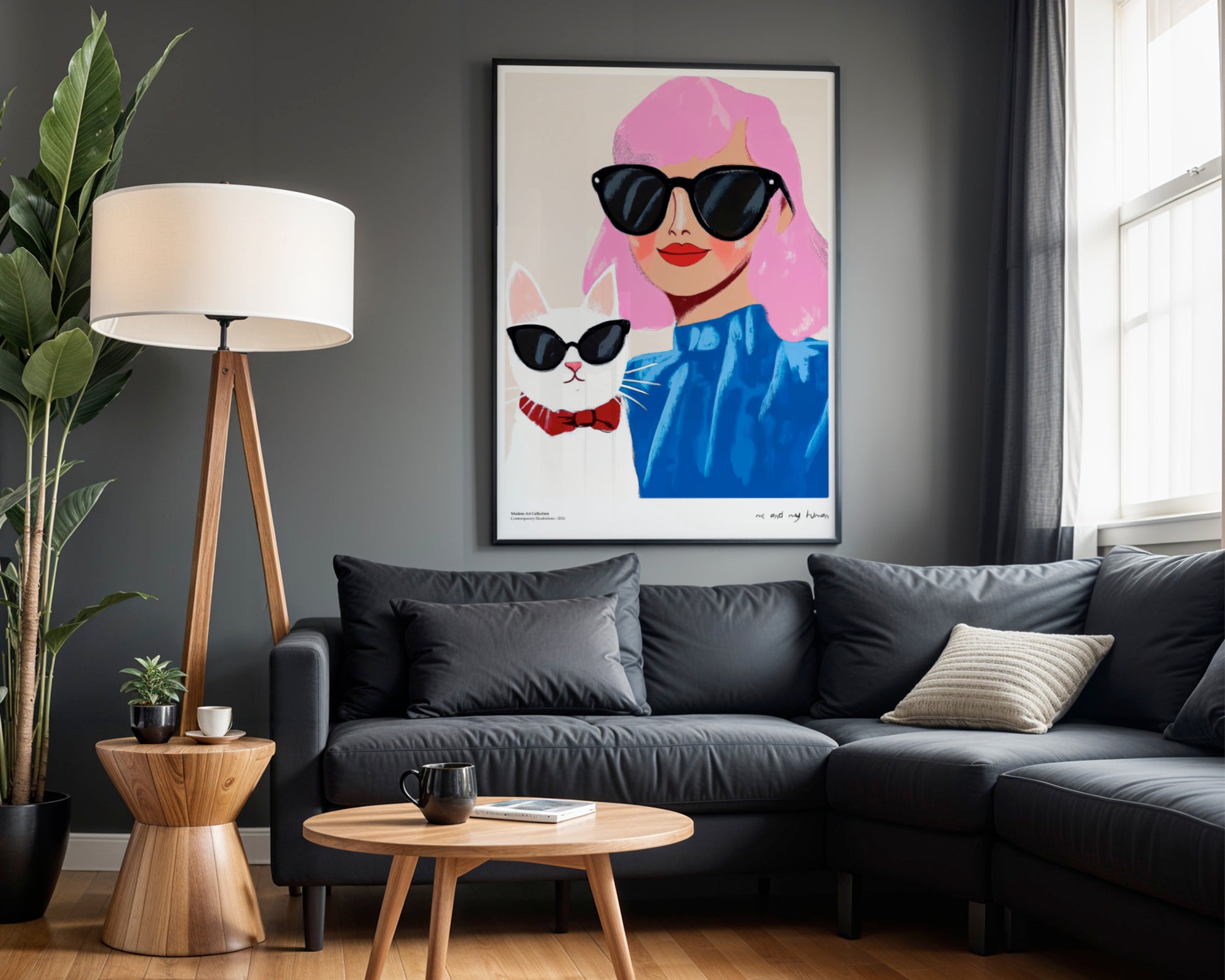 Plakat „Me and My Human” – Stylowy duet, który skradnie Twoje serce!