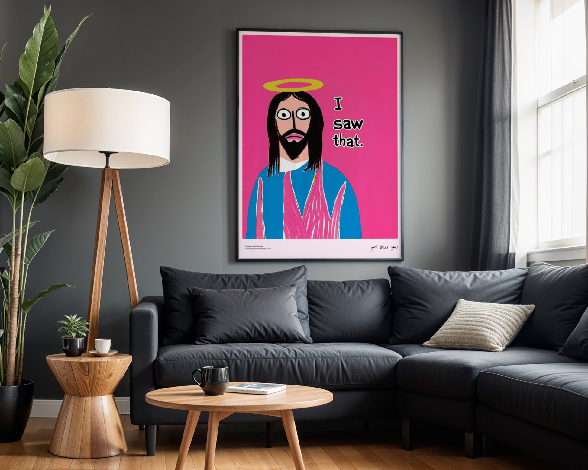 Plakat I Saw That, Jesus Art, modernizm, sztuka współczesna