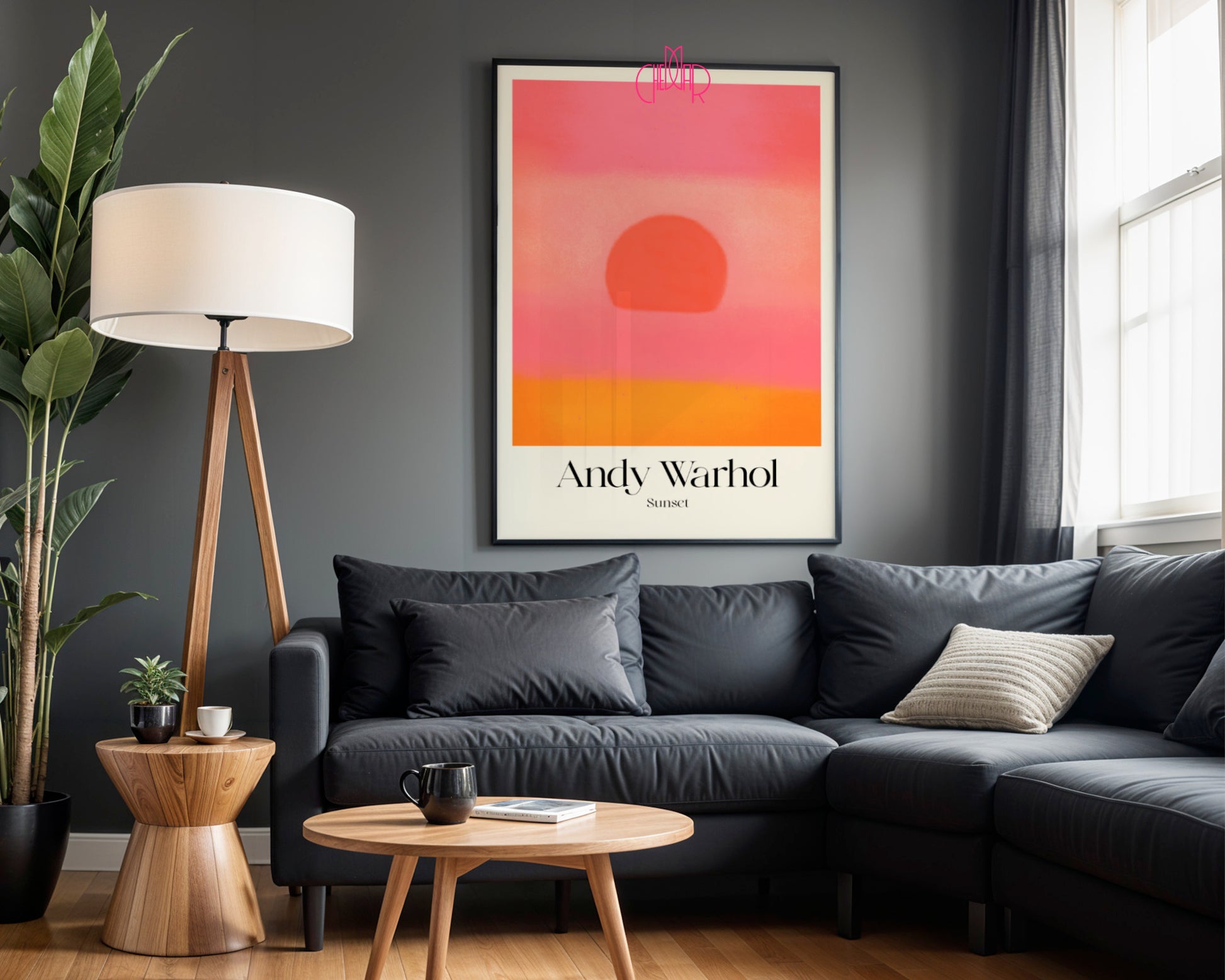 Neonowy Horyzont: Sunset – Andy Warhol, Pop Art Masterpiece