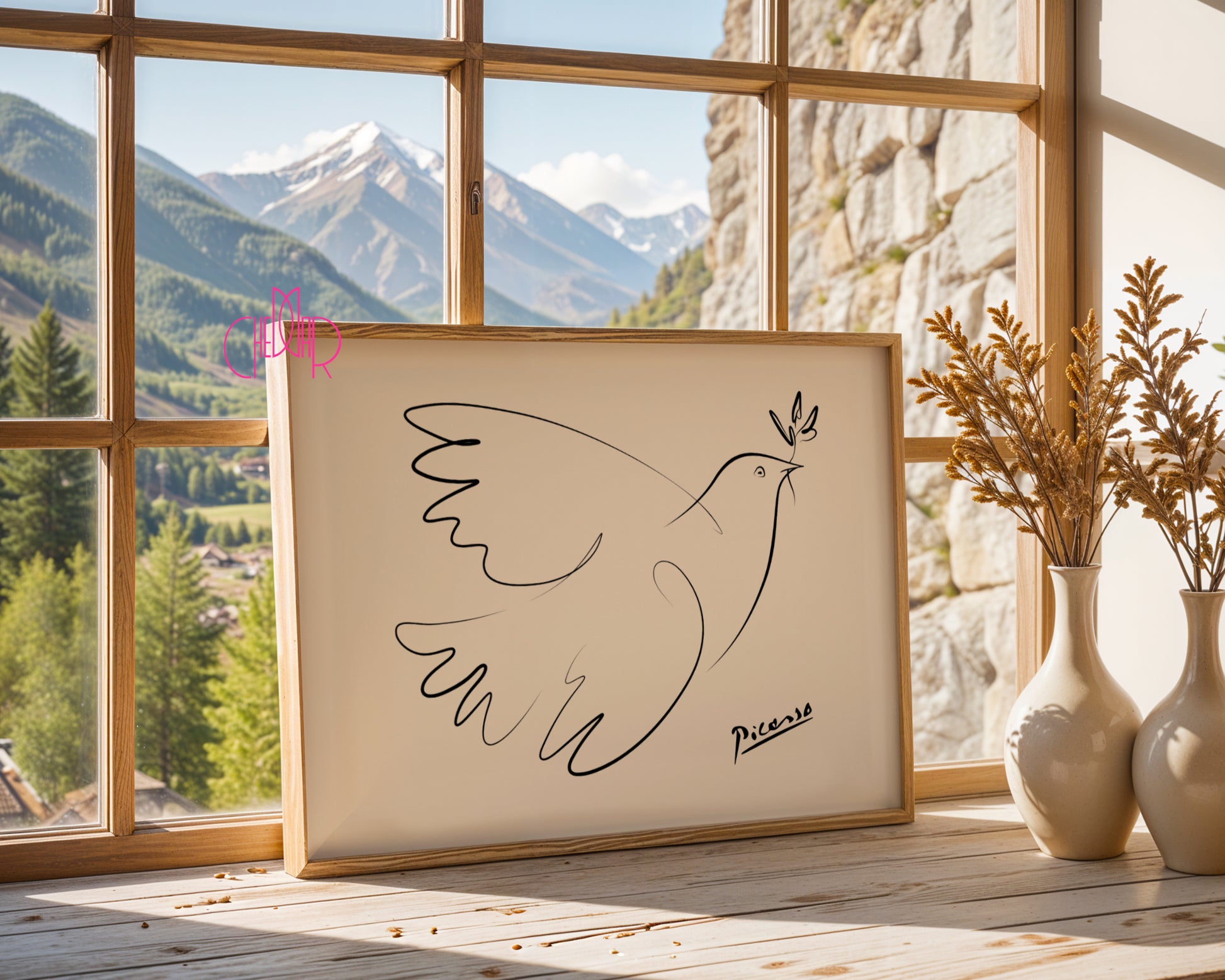 Pablo Picasso – Dove of Peace Minimalist Line Art Poster