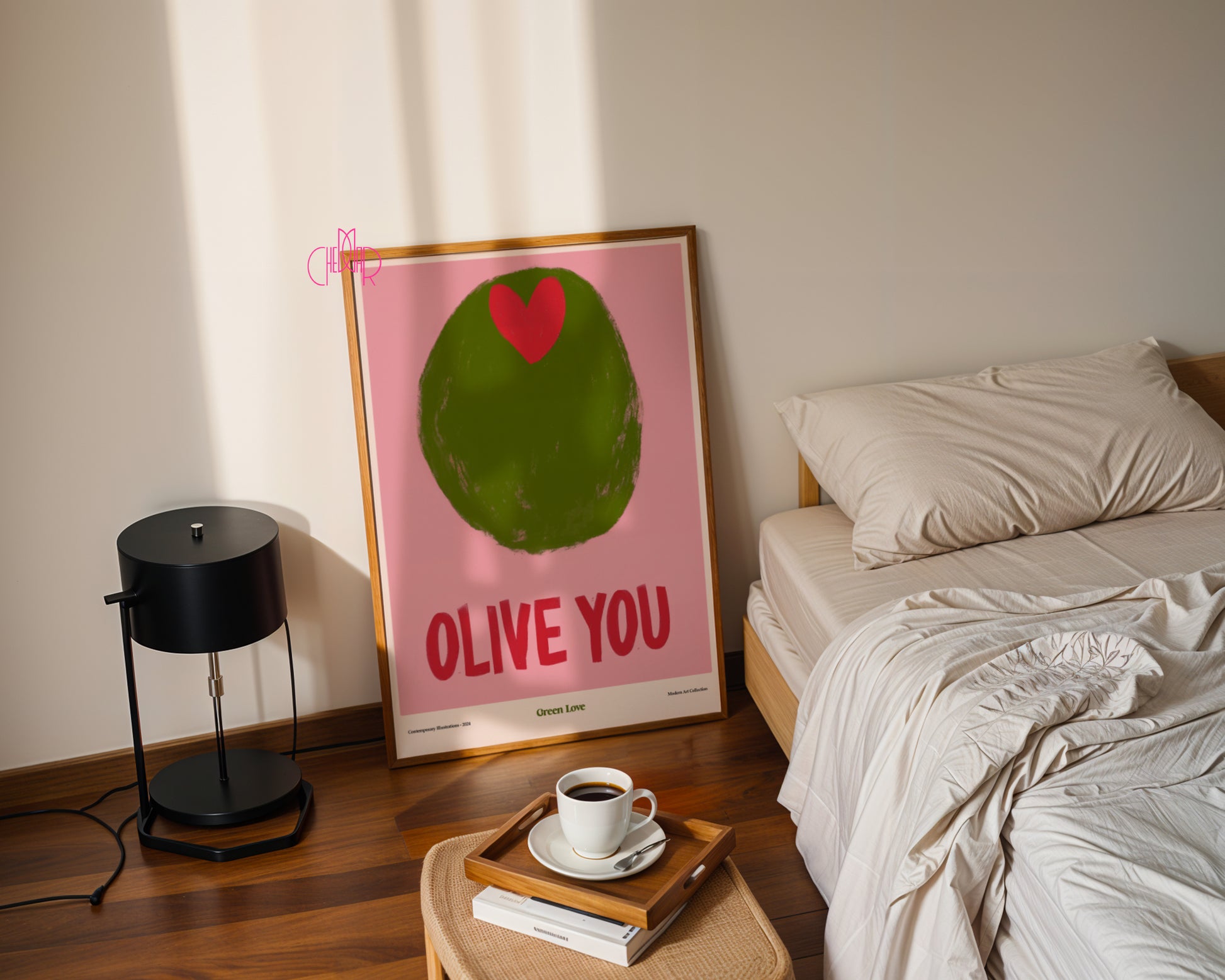 Plakat „Olive You” – Słodkie Wyznanie w Stylu Modern Art!