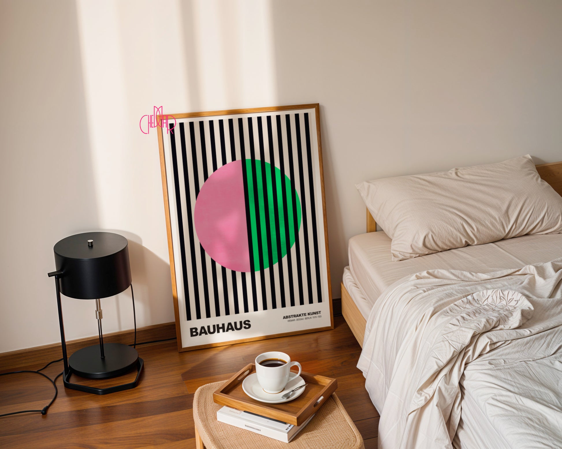 Pulsacja Linii: Chromatic Split – Bauhaus, Abstract Vertical Vision