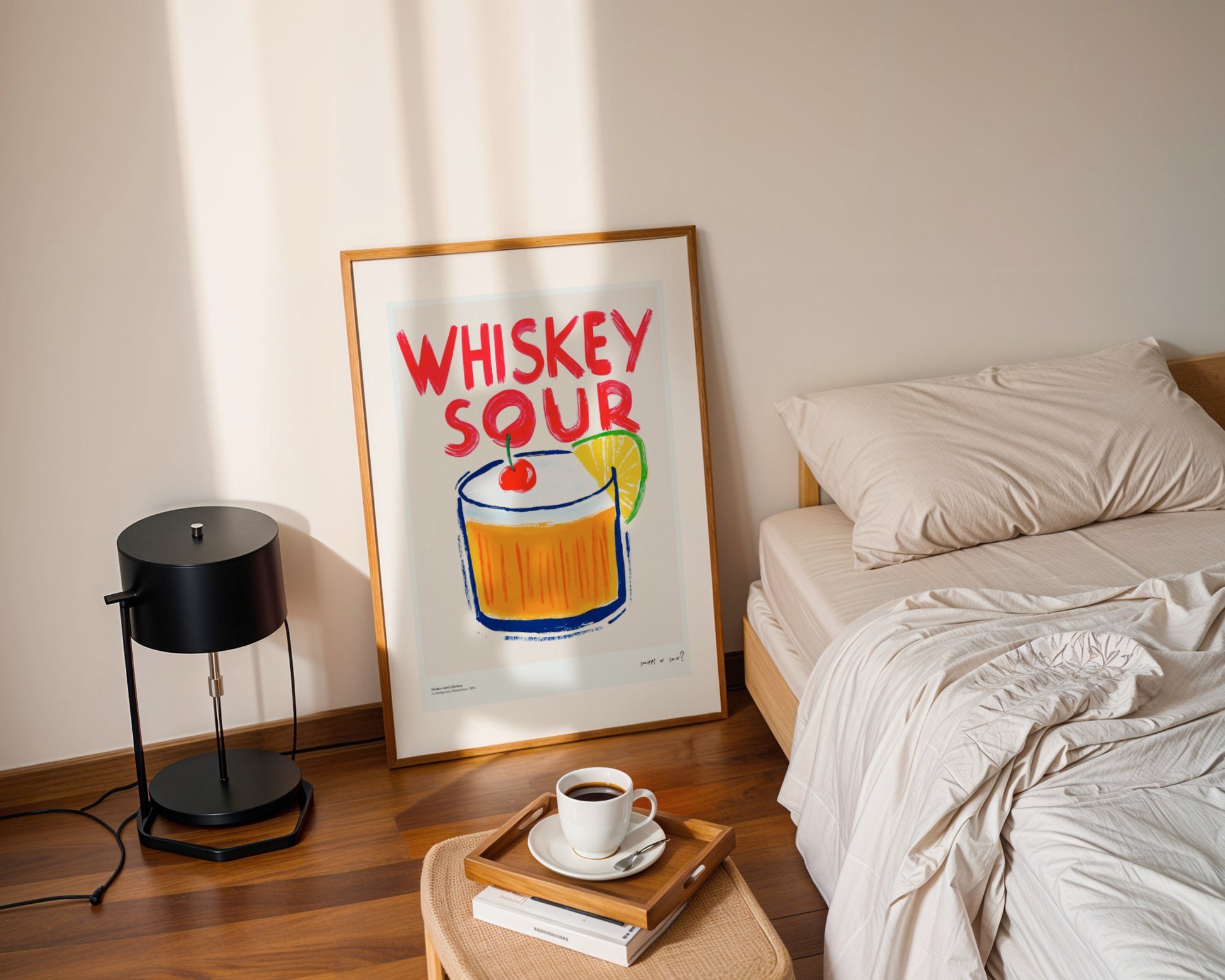 Plakat „Whiskey Sour” – Klasyka z radosnym twistem!