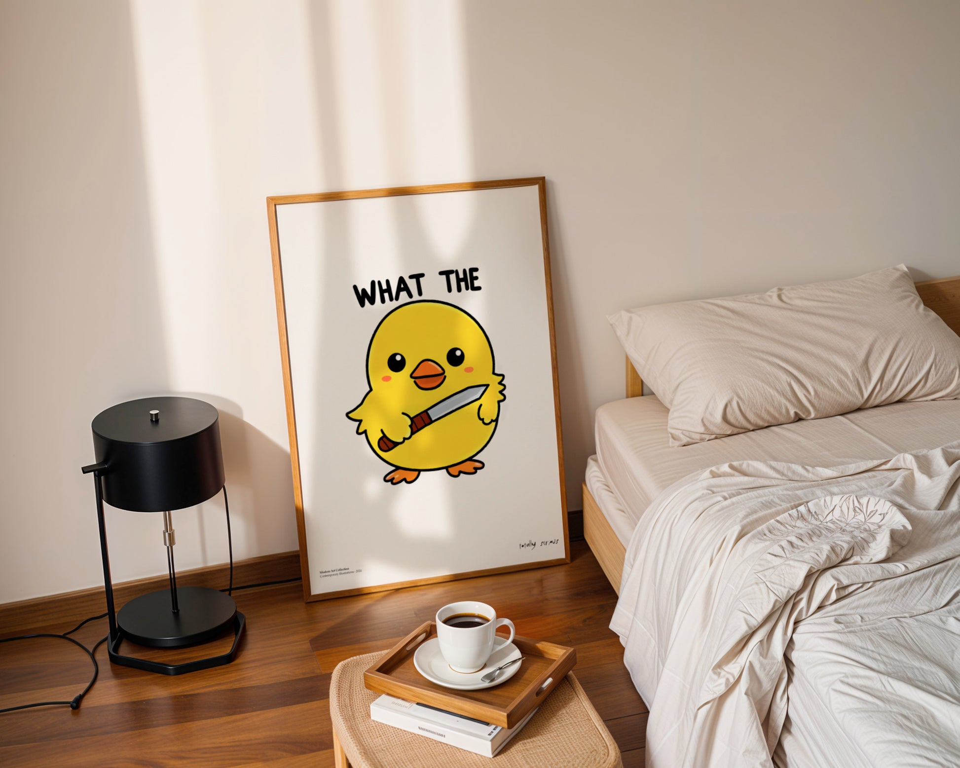 Plakat What the Duck, Totally Serious, modernizm, sztuka współczesna