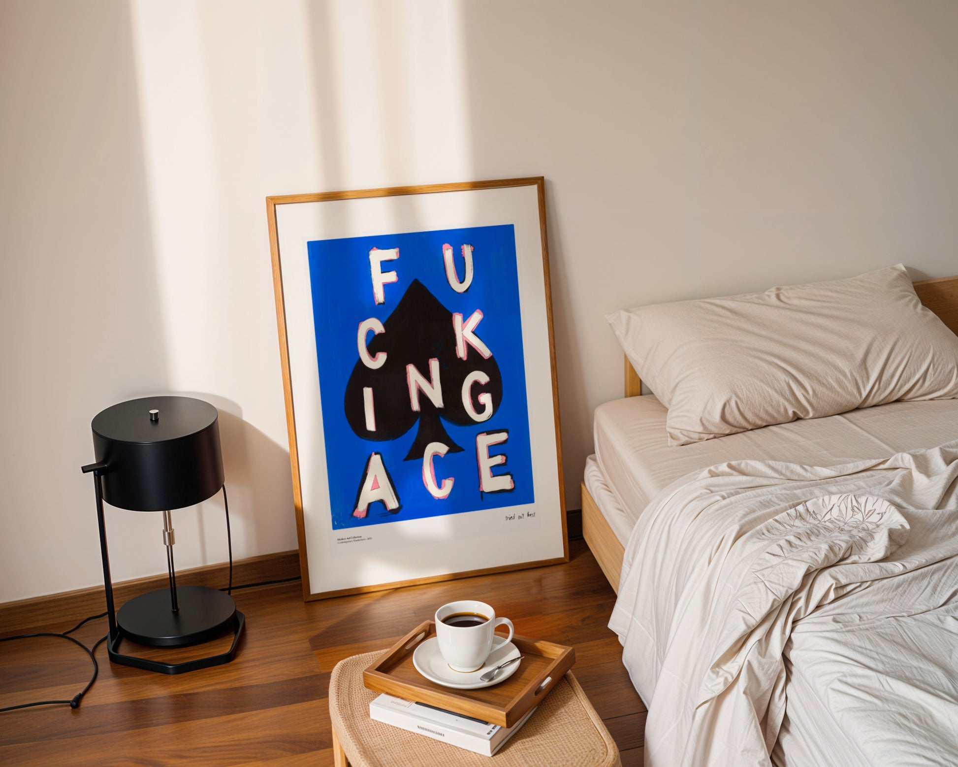 Plakat „Fucking Ace” – Zwycięski Akcent w Twoim Wnętrzu!