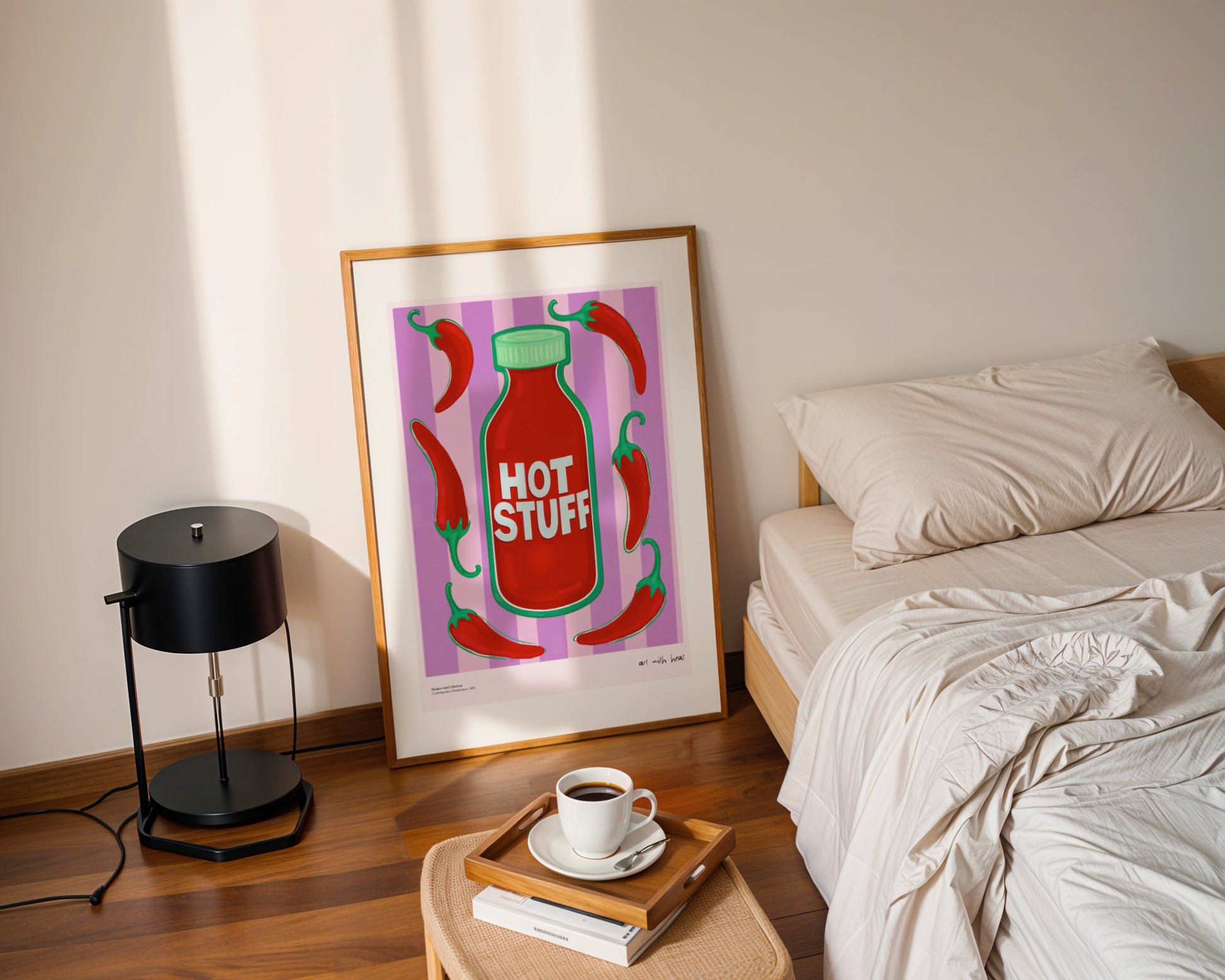 Plakat Hot Stuff, Art with Heat, modernizm, sztuka współczesna