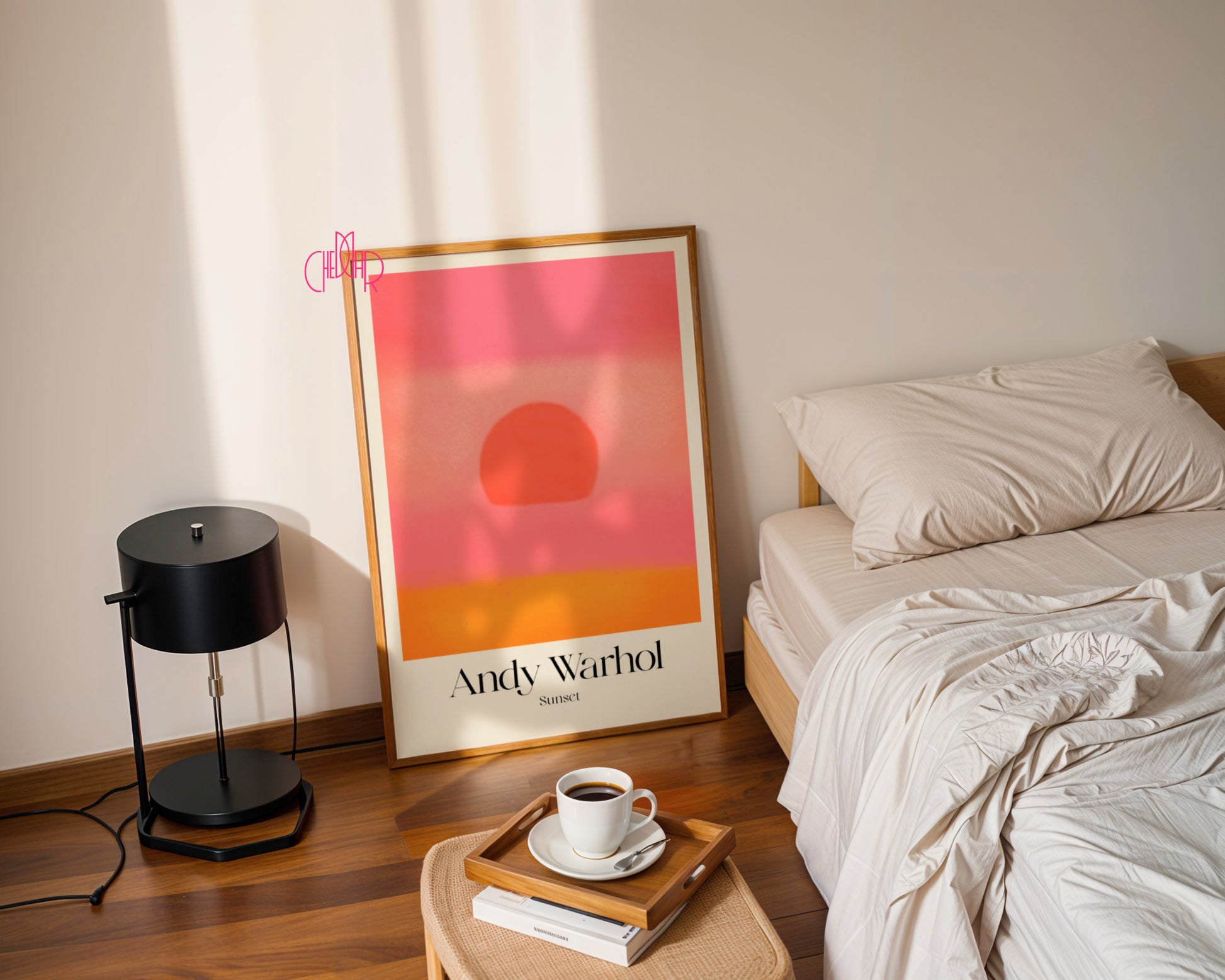 Neonowy Horyzont: Sunset – Andy Warhol, Pop Art Masterpiece