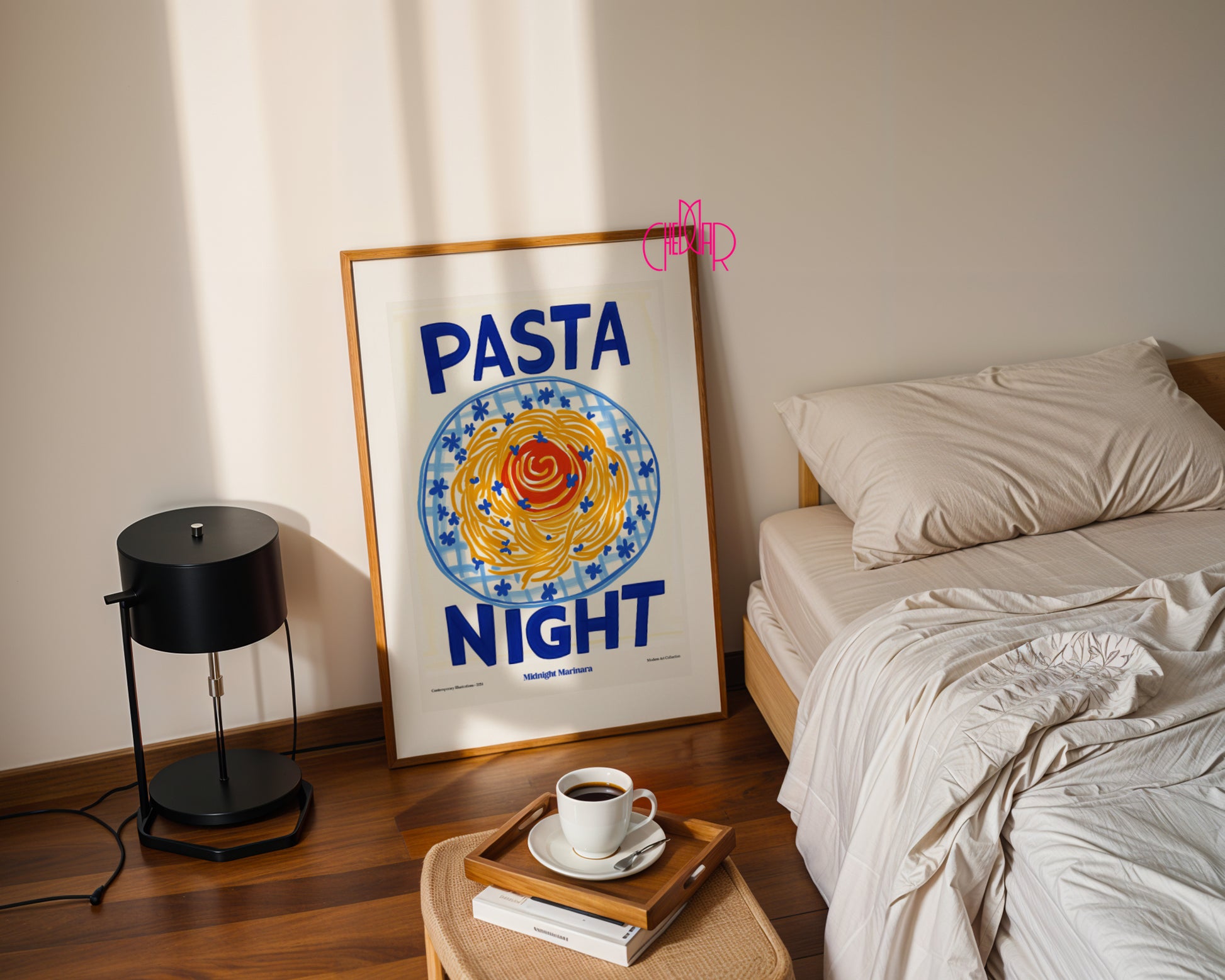 Plakat modernistyczny Pasta Night, Galeria Sztuki Współczesnej