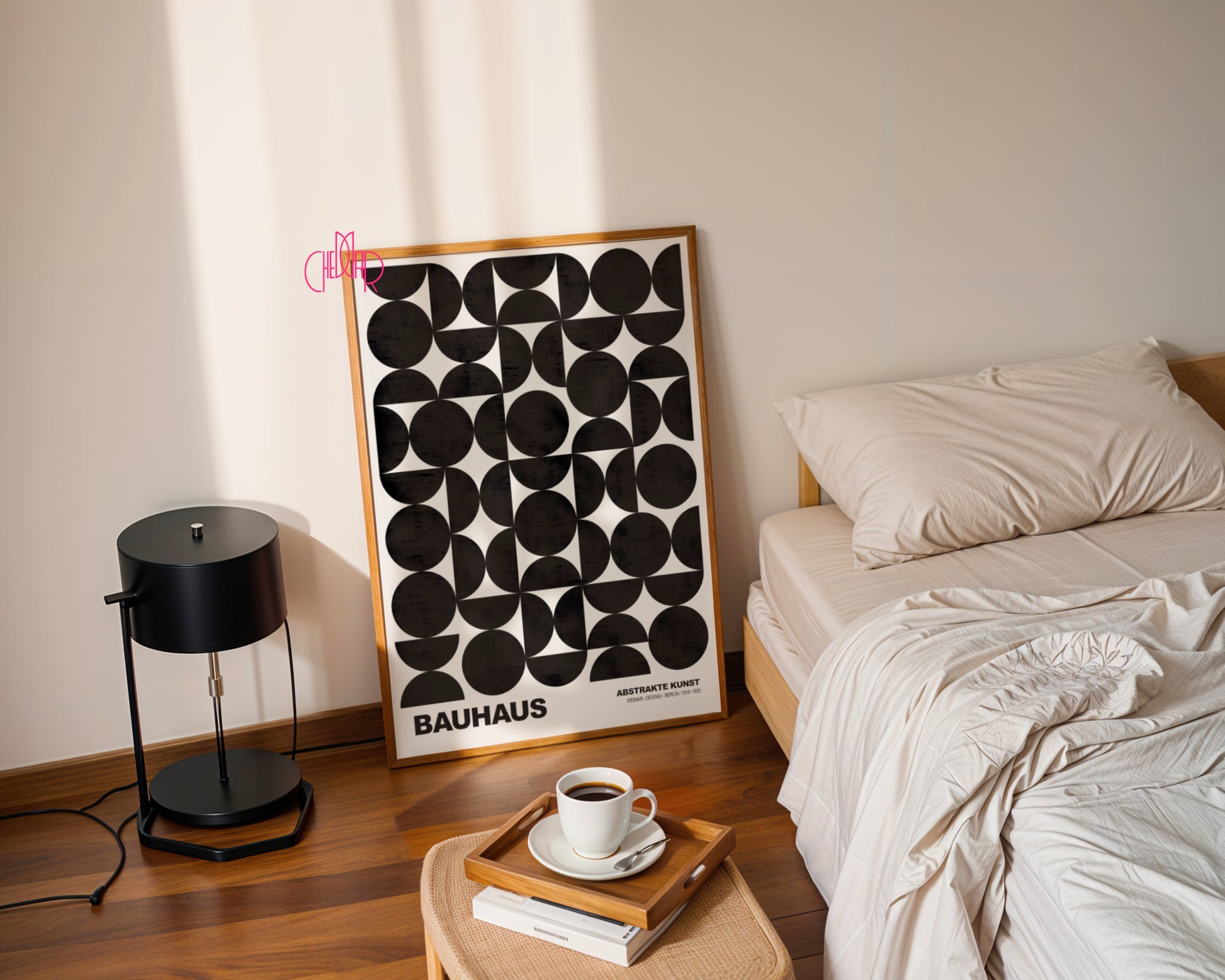 Strukturalna Cisza: Arch Linear – Bauhaus, Abstract Monochrome Design