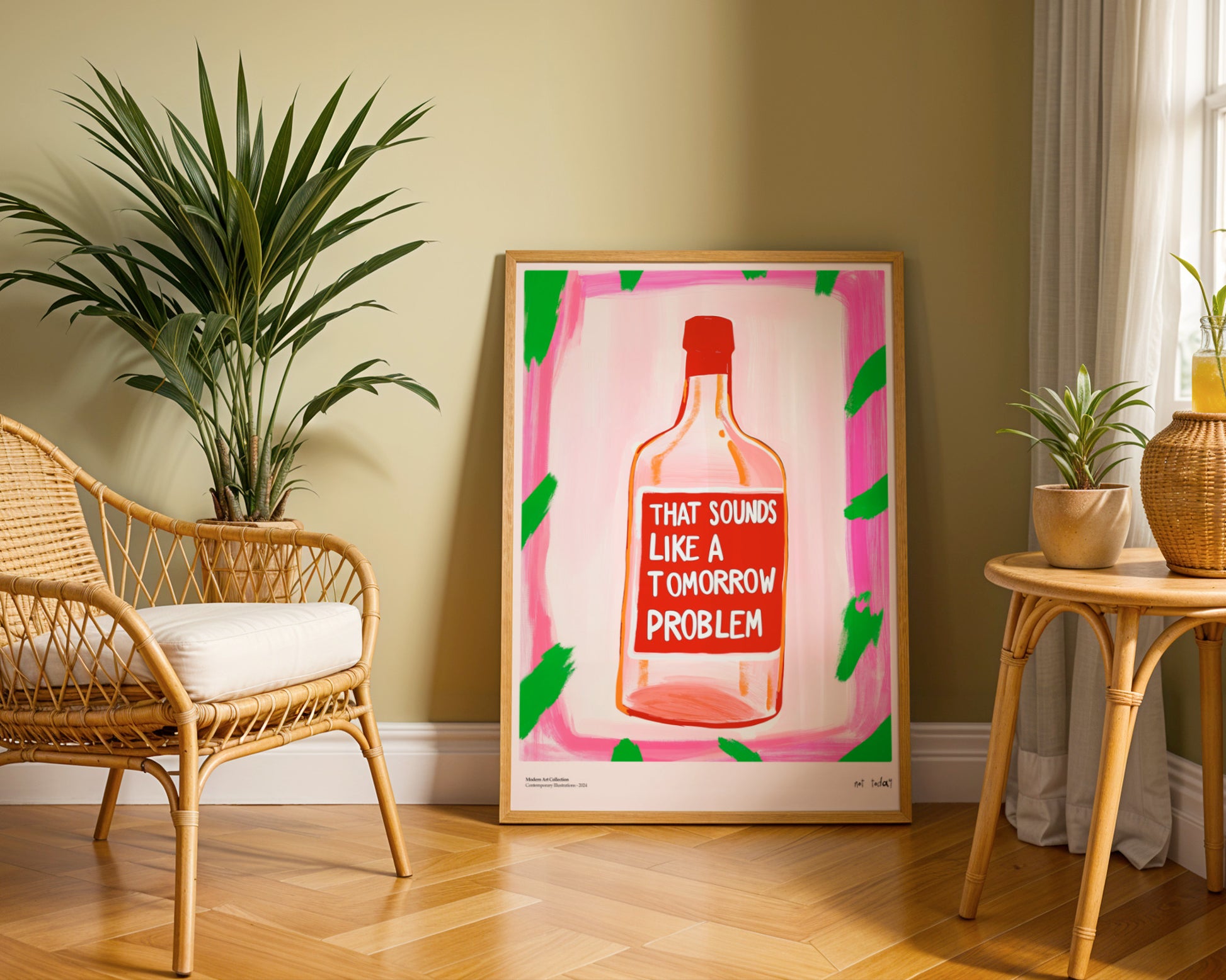 Plakat „Tomorrow Problem” – Manifest Relaksu w Twoim Wnętrzu!
