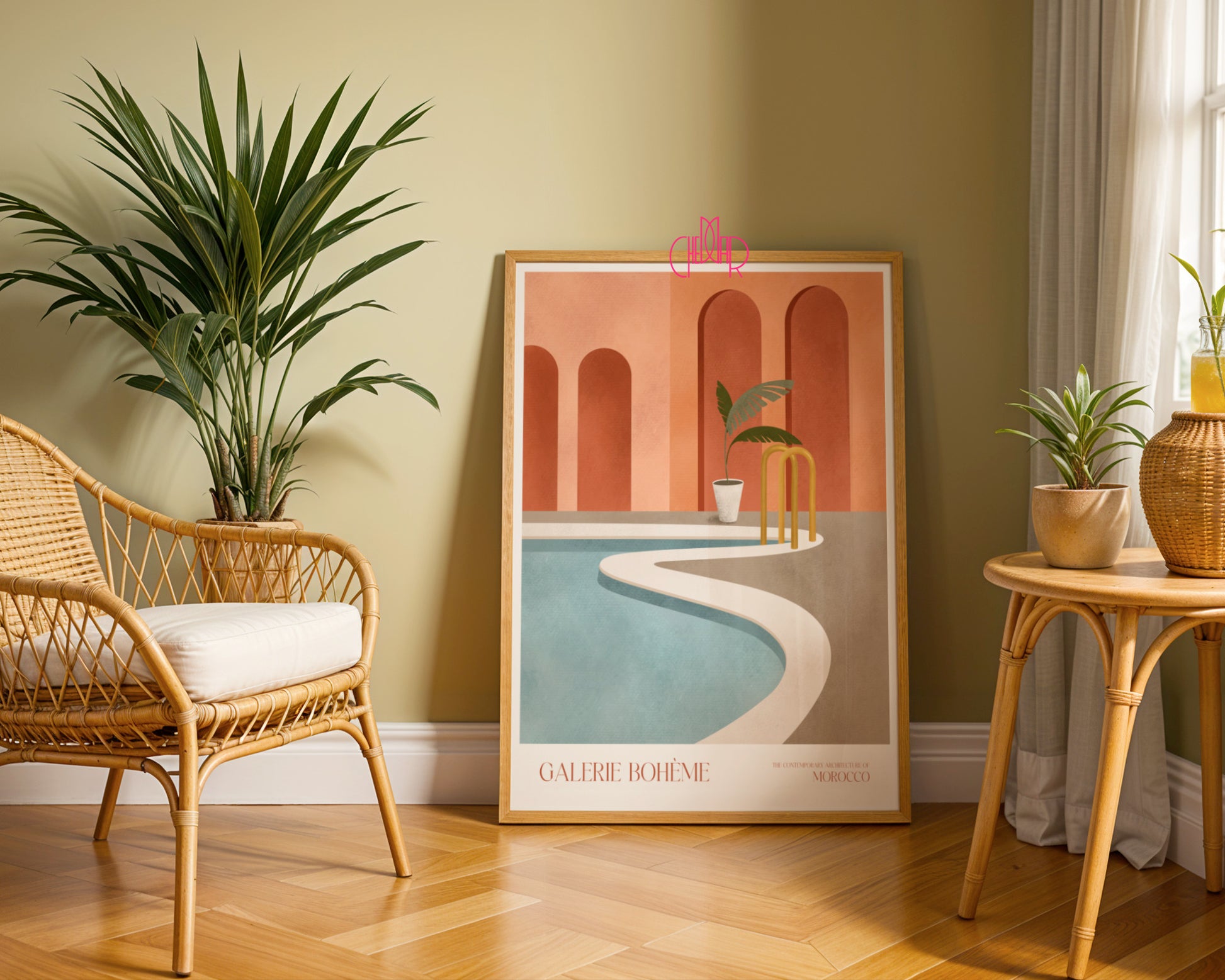 Plakat Moroccan Pool, Galerie Bohème, Contemporary Art, Minimalizm