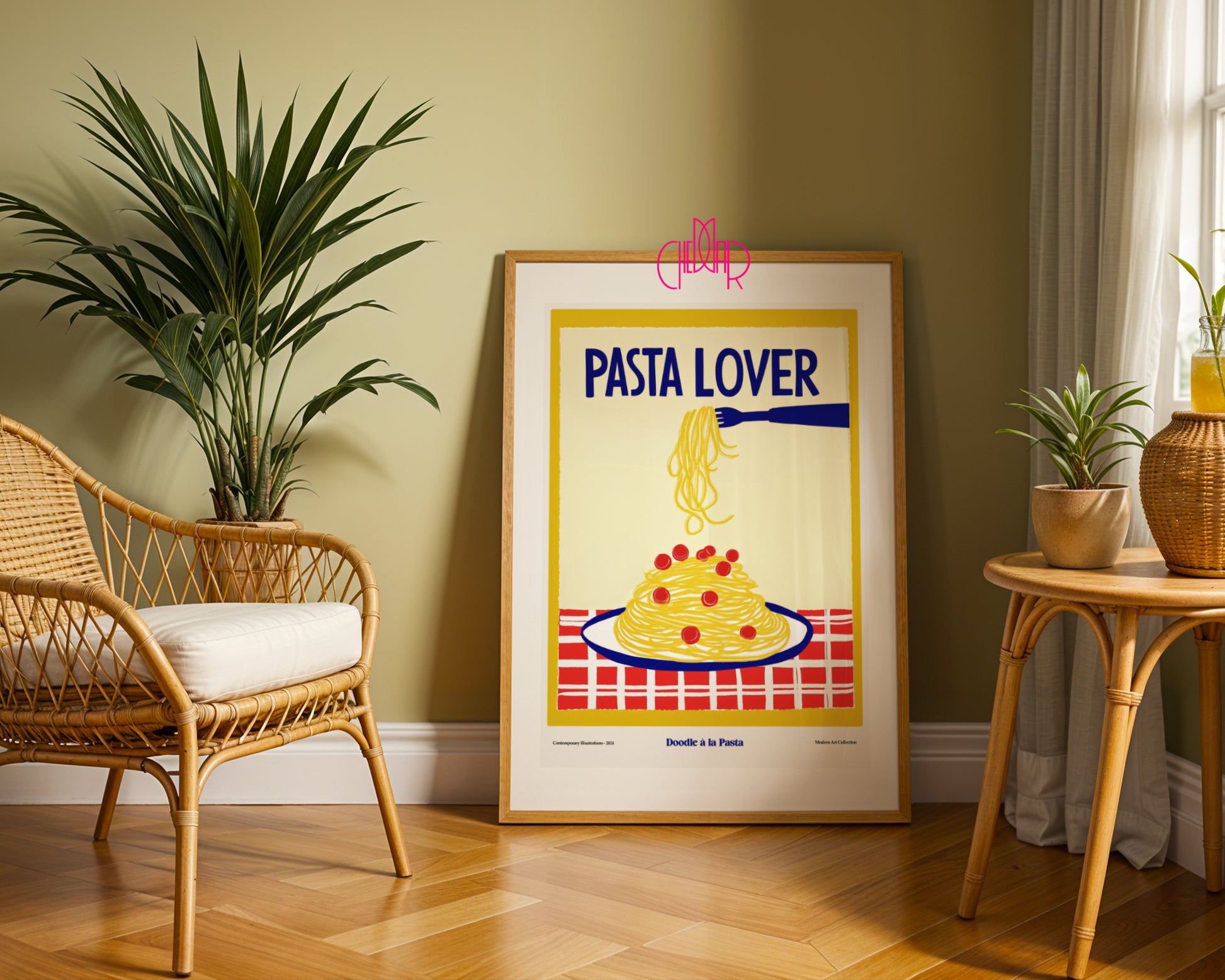 Plakat modernistyczny Pasta Lover, Galeria Sztuki Współczesnej