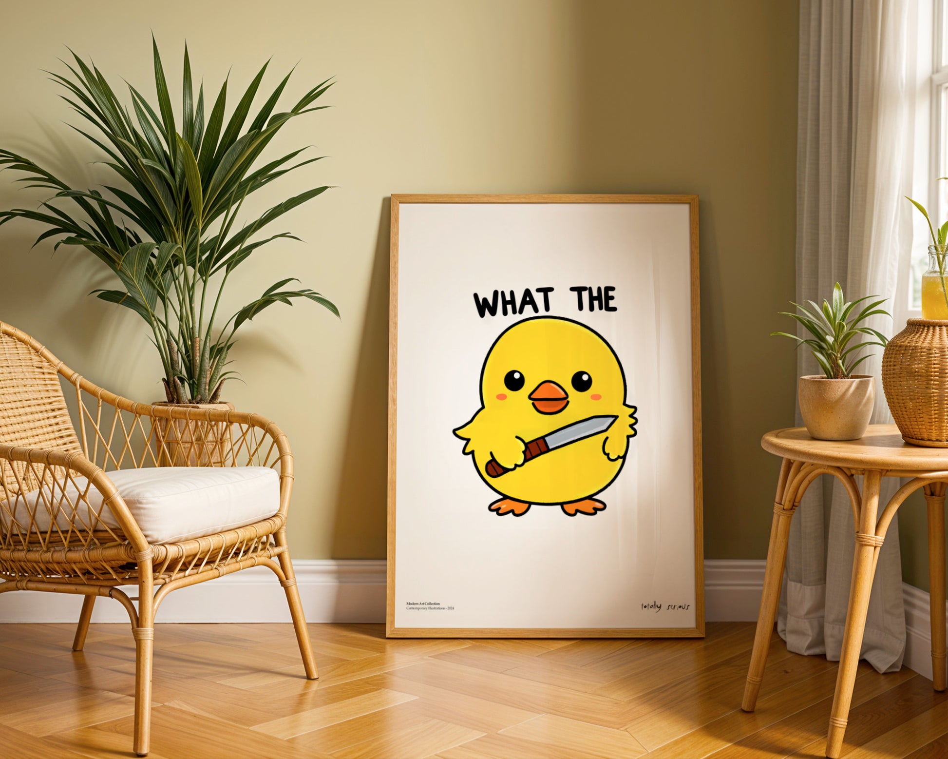 Plakat What the Duck, Totally Serious, modernizm, sztuka współczesna