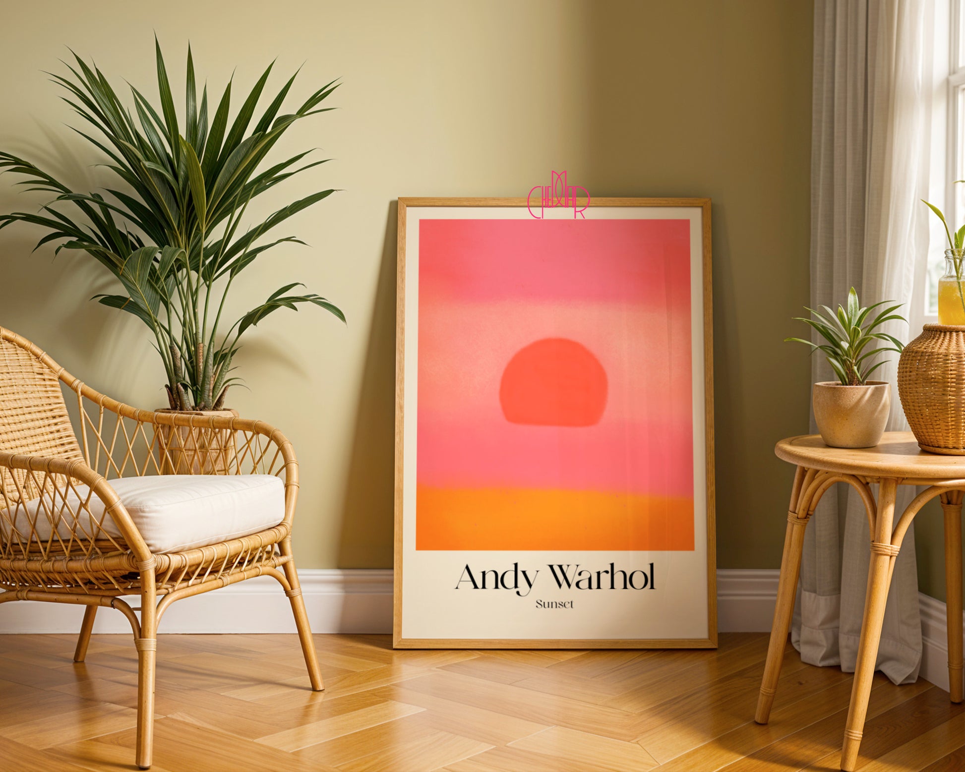 Neonowy Horyzont: Sunset – Andy Warhol, Pop Art Masterpiece