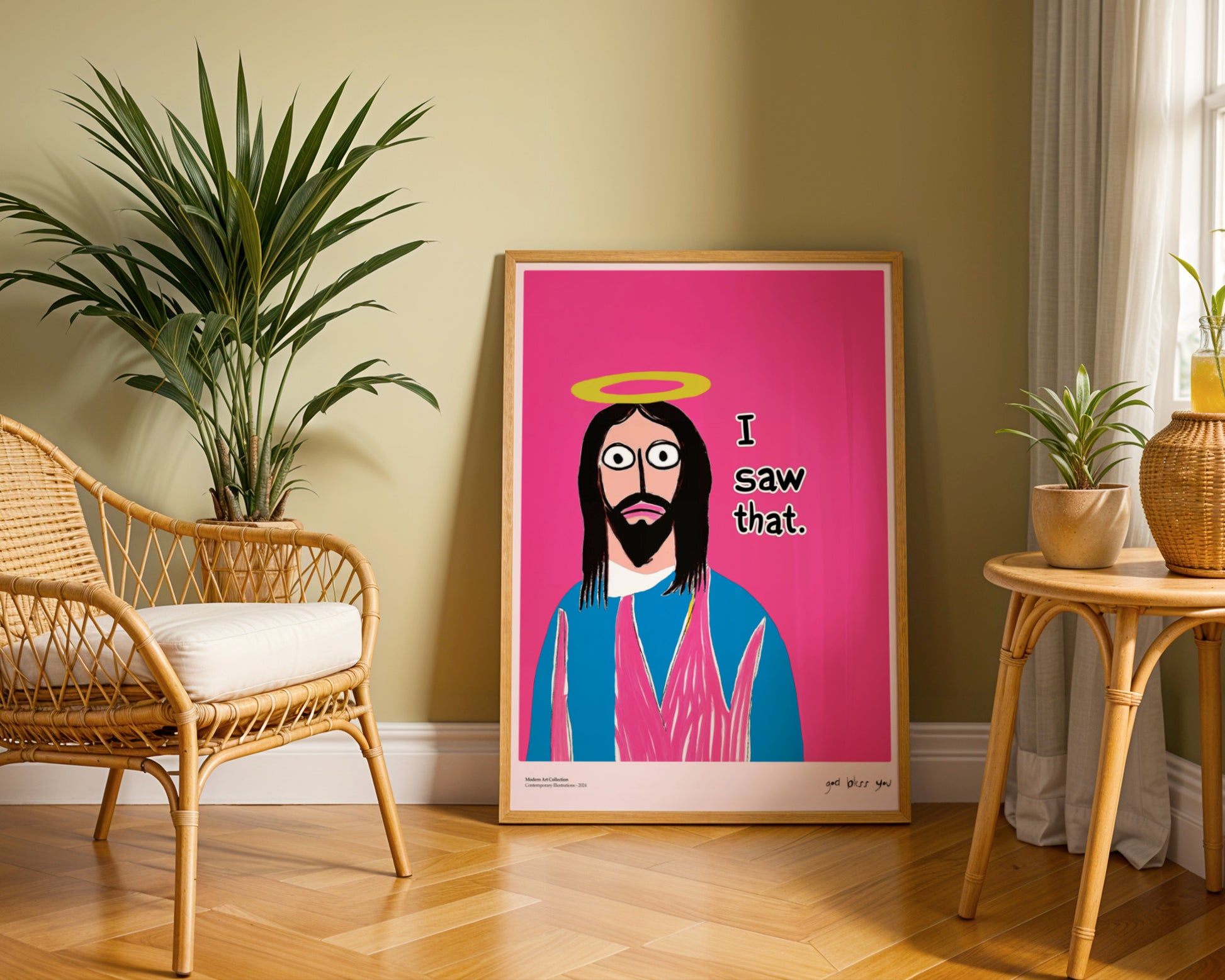 Plakat I Saw That, Jesus Art, modernizm, sztuka współczesna