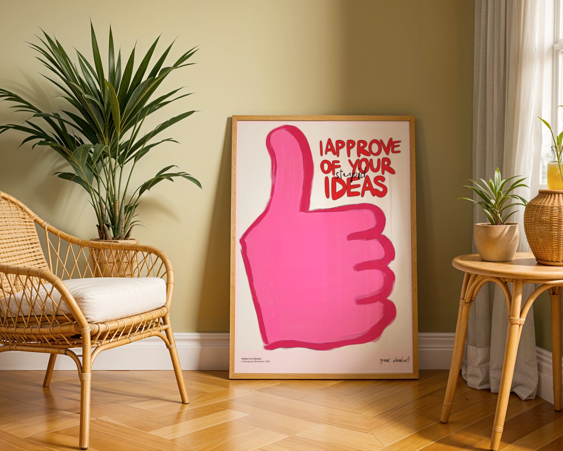 Plakat „I Approve” – Ironiczna Pochwała Twoich Najbardziej Szalonych Pomysłów!