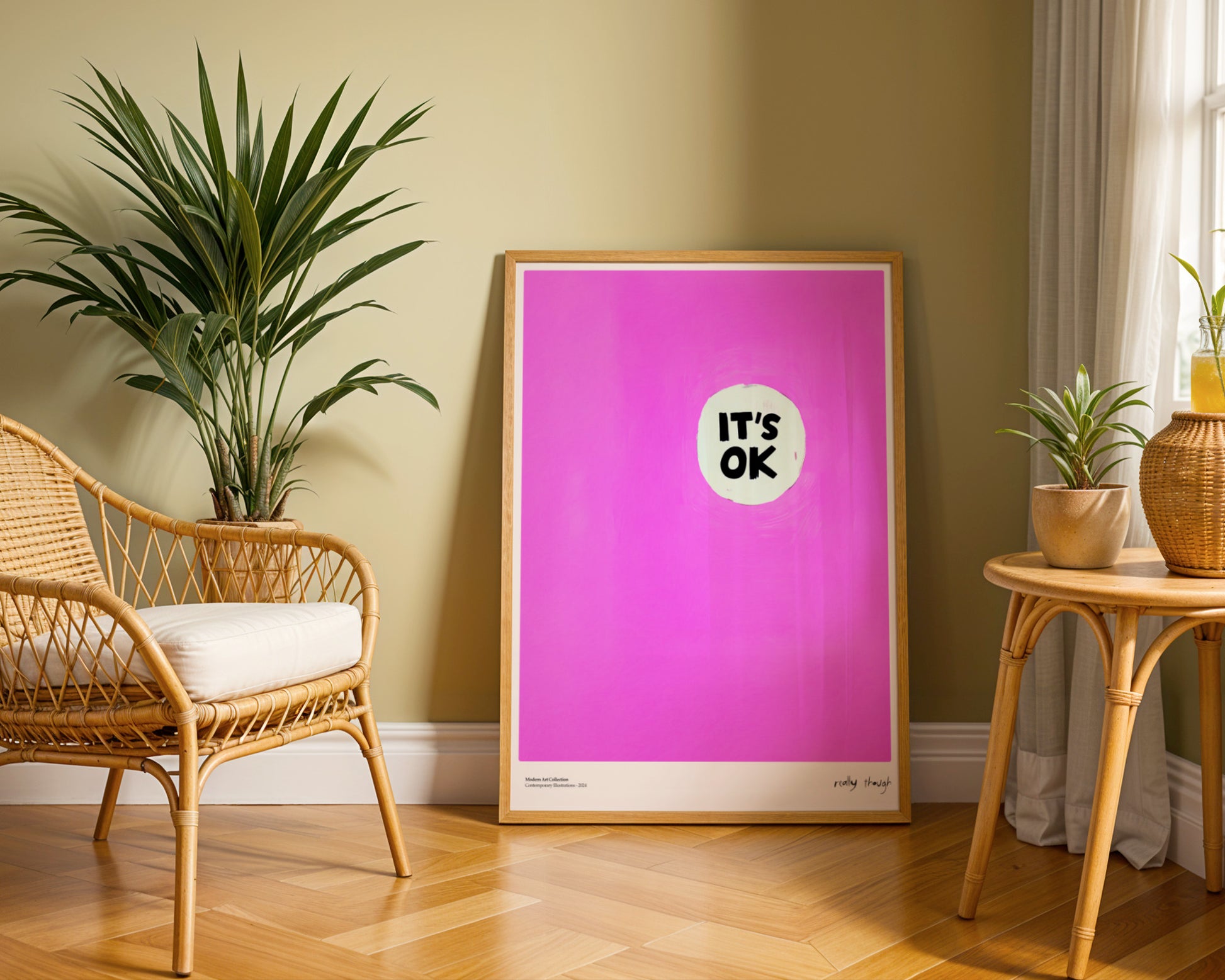Plakat It’s OK, Really Though, modernizm, sztuka współczesna