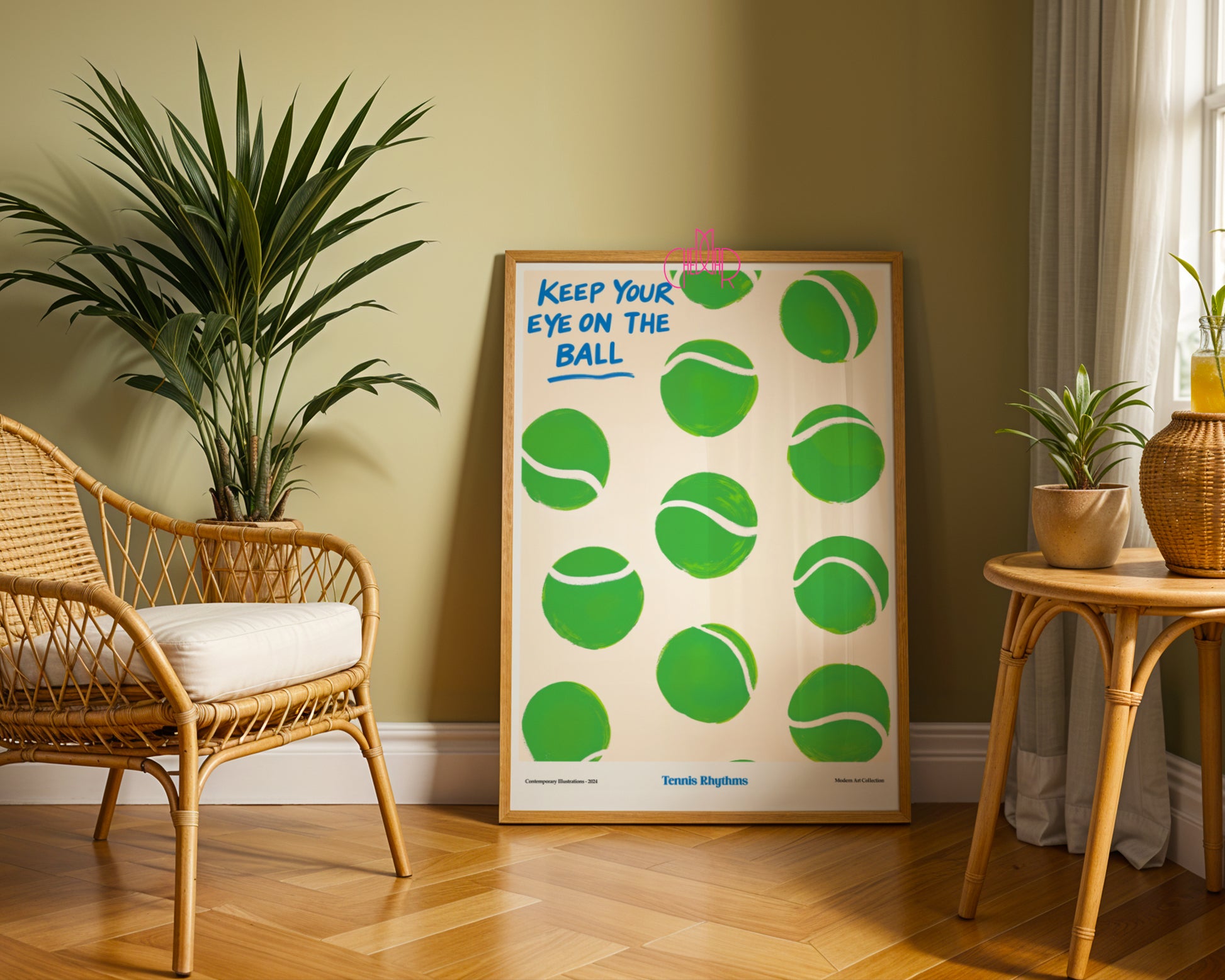 Plakat Keep Your Eye on the Ball, modernizm, sztuka współczesna