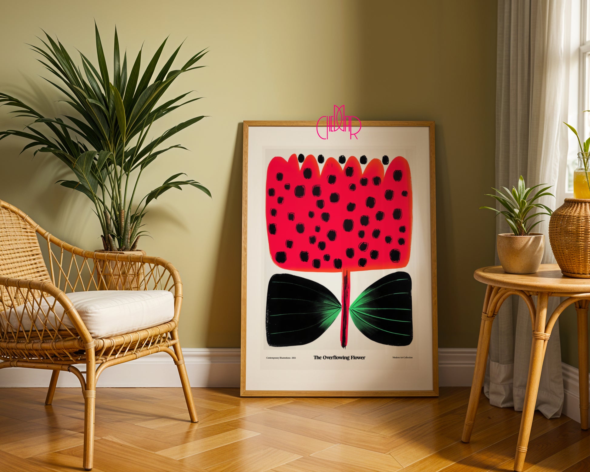 Plakat „Overlowing Flower”, rozkwitający kwiat