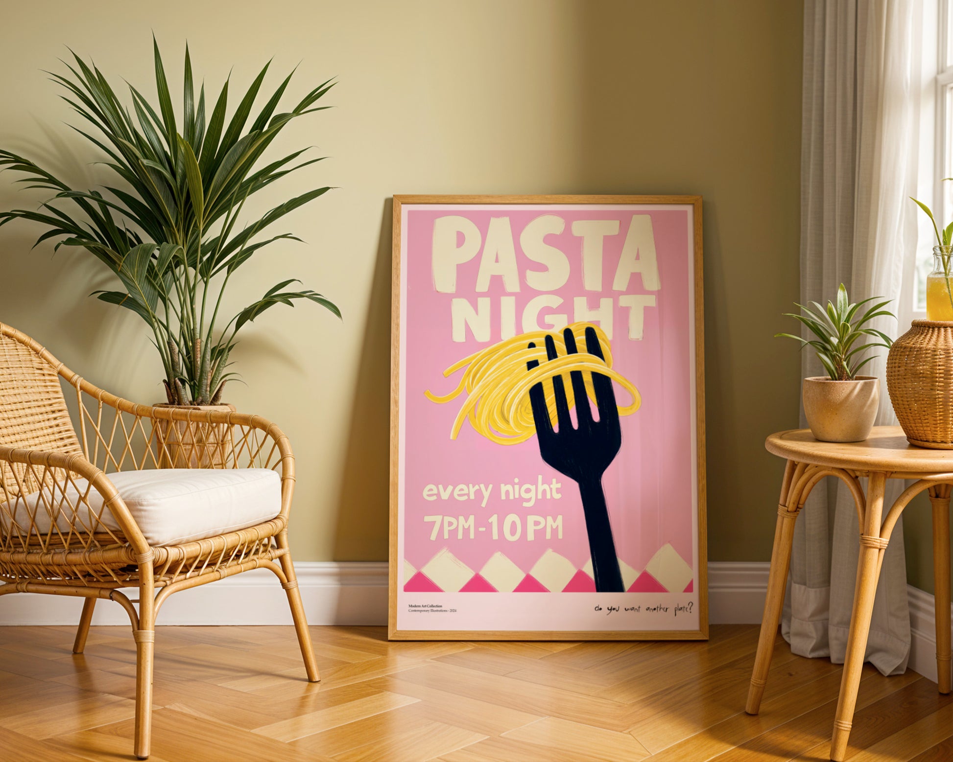 Plakat „Pasta Night” – Bo każda noc jest dobra na odrobinę Italii!