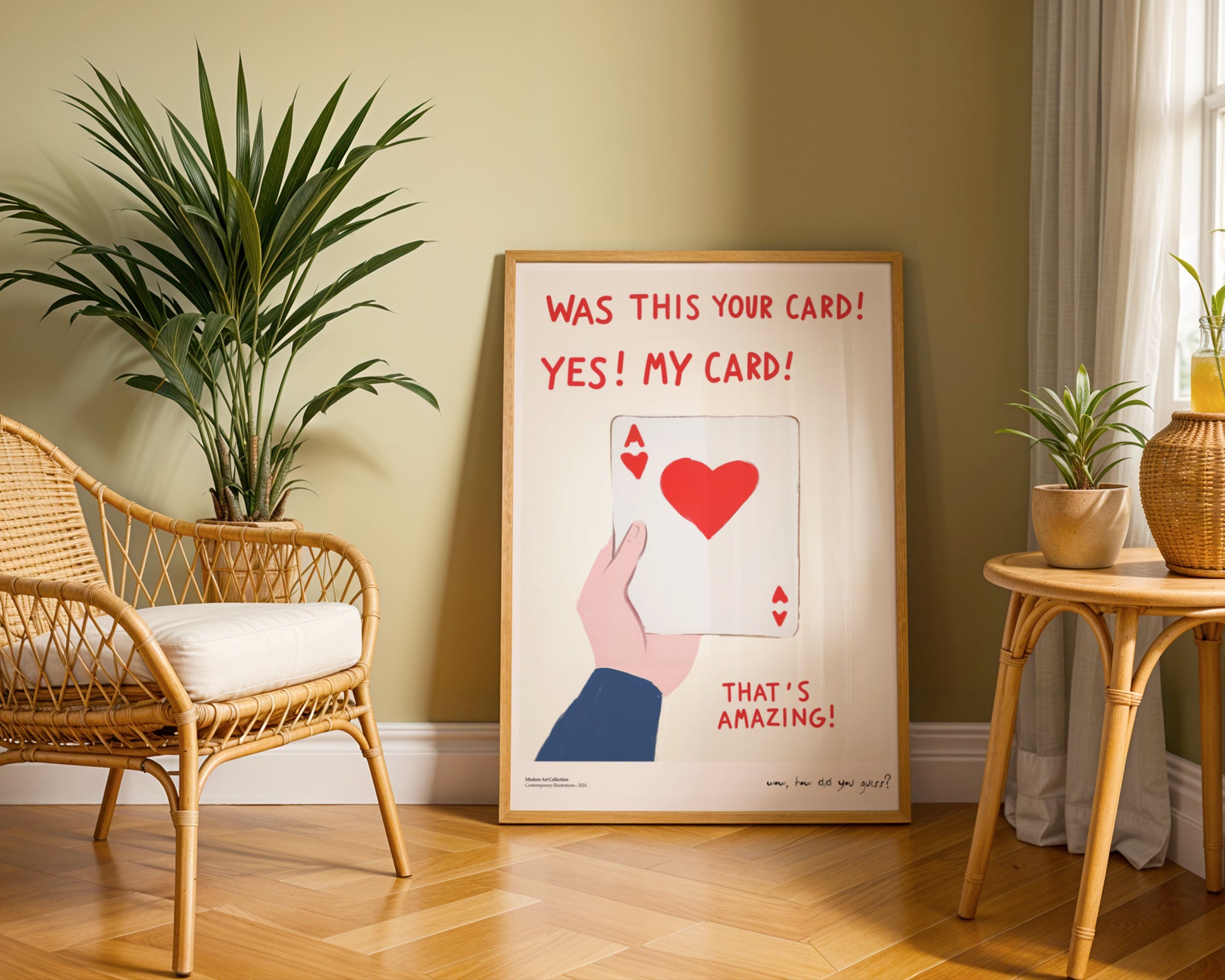 Plakat Amazing Card, Ace of Hearts, modernizm, sztuka współczesna