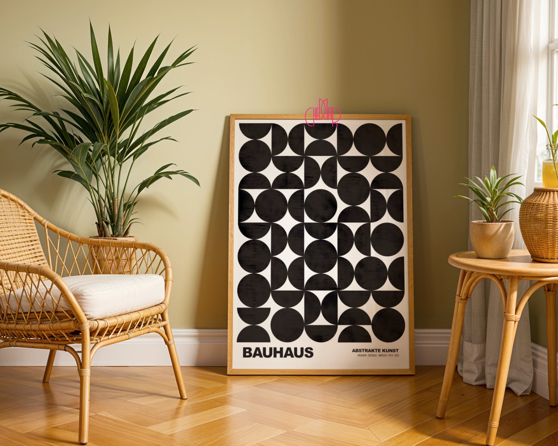 Strukturalna Cisza: Arch Linear – Bauhaus, Abstract Monochrome Design