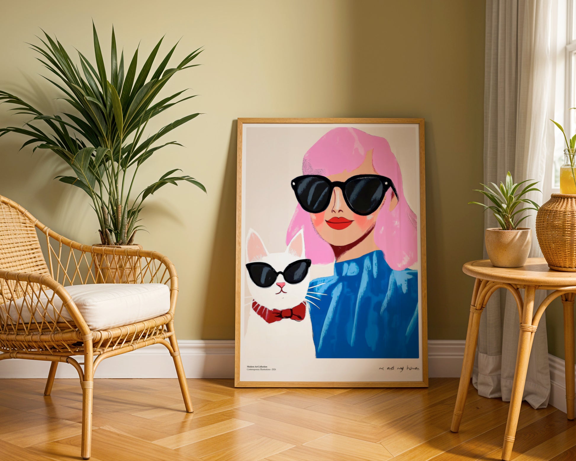 Plakat „Me and My Human” – Stylowy duet, który skradnie Twoje serce!