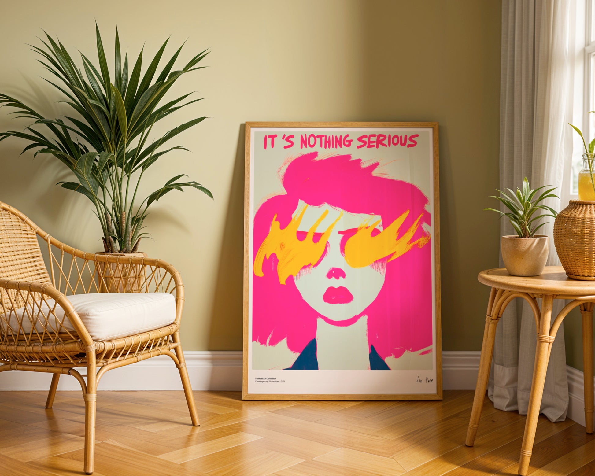 Plakat It’s Nothing Serious, I’m Fine, modernizm, sztuka współczesna