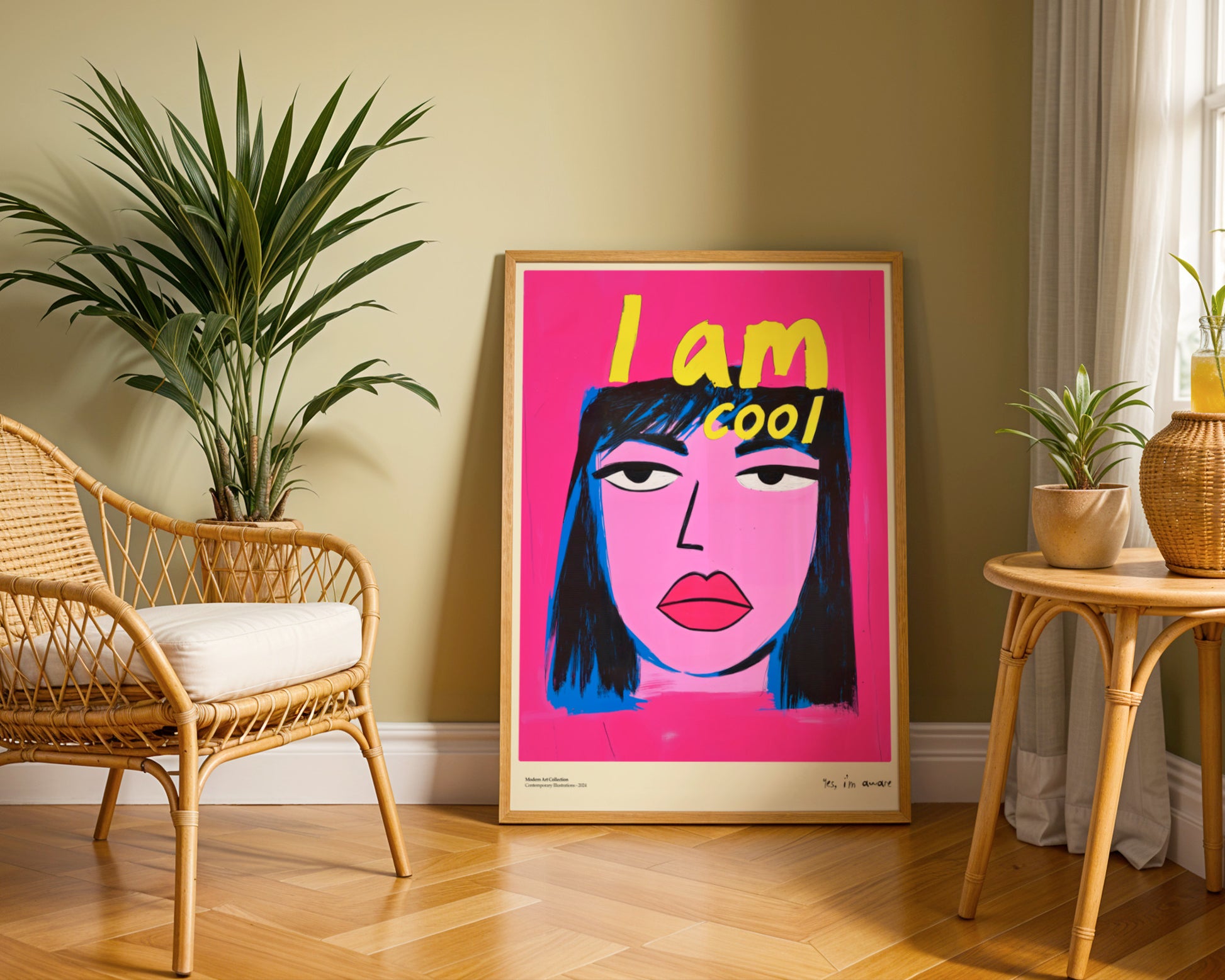 Plakat I Am Cool, Yes I’m Aware, modernizm, sztuka współczesna