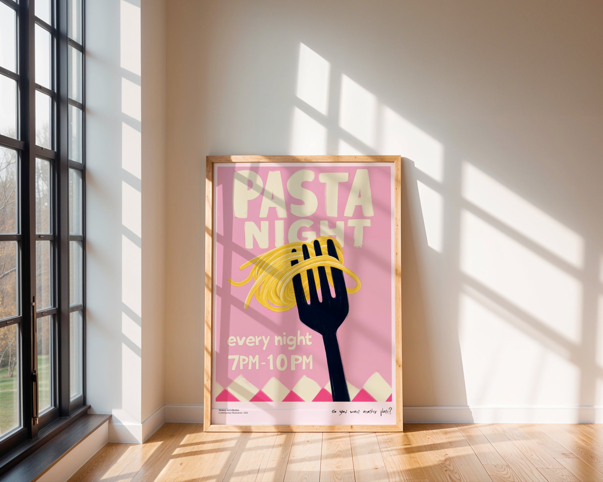 Plakat „Pasta Night” – Bo każda noc jest dobra na odrobinę Italii!