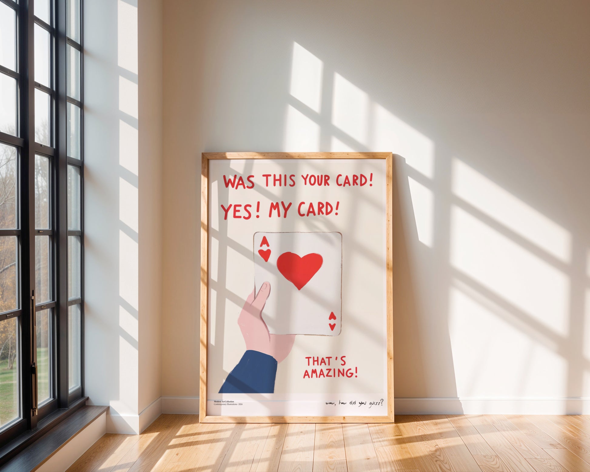 Plakat Amazing Card, Ace of Hearts, modernizm, sztuka współczesna