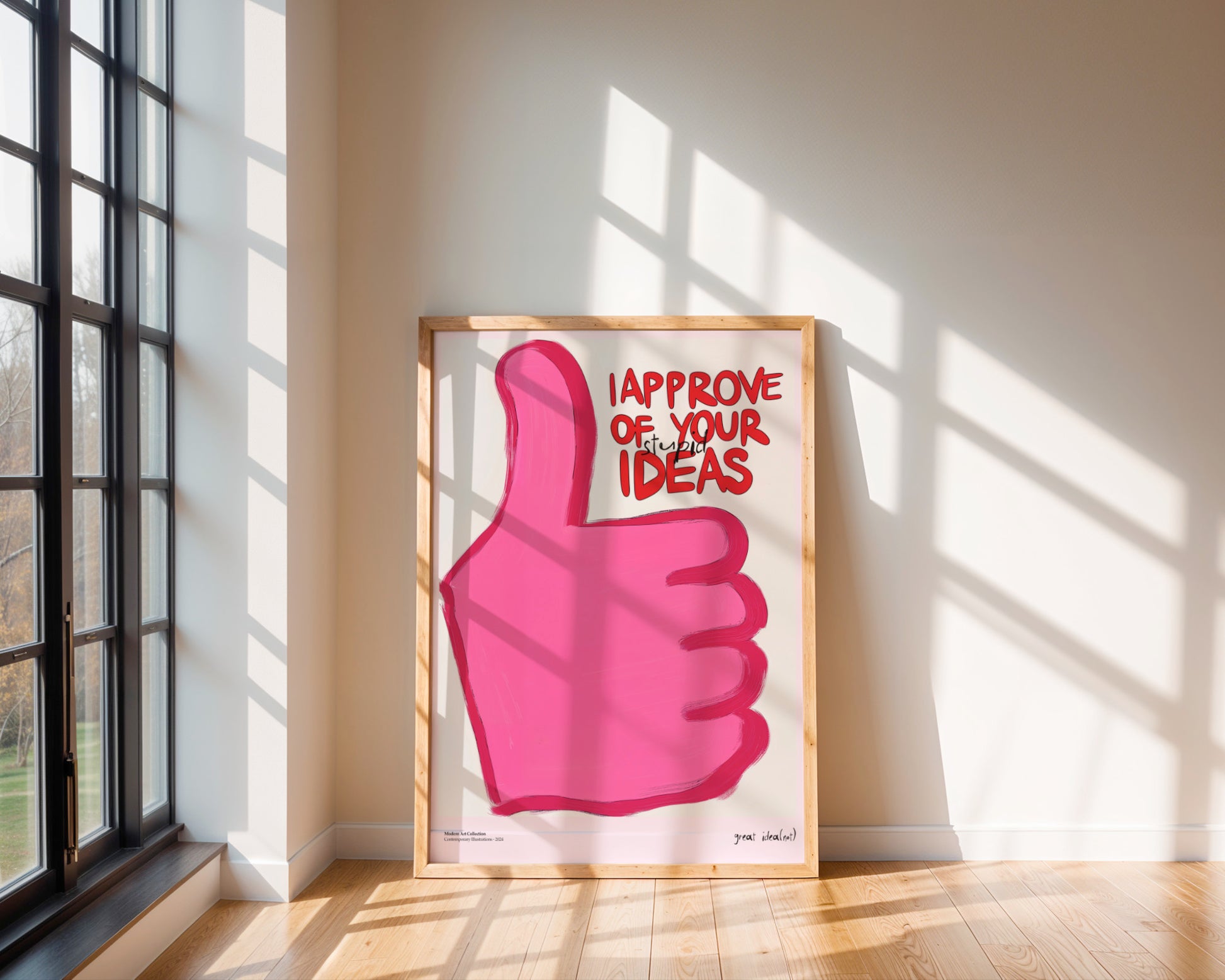 Plakat „I Approve” – Ironiczna Pochwała Twoich Najbardziej Szalonych Pomysłów!