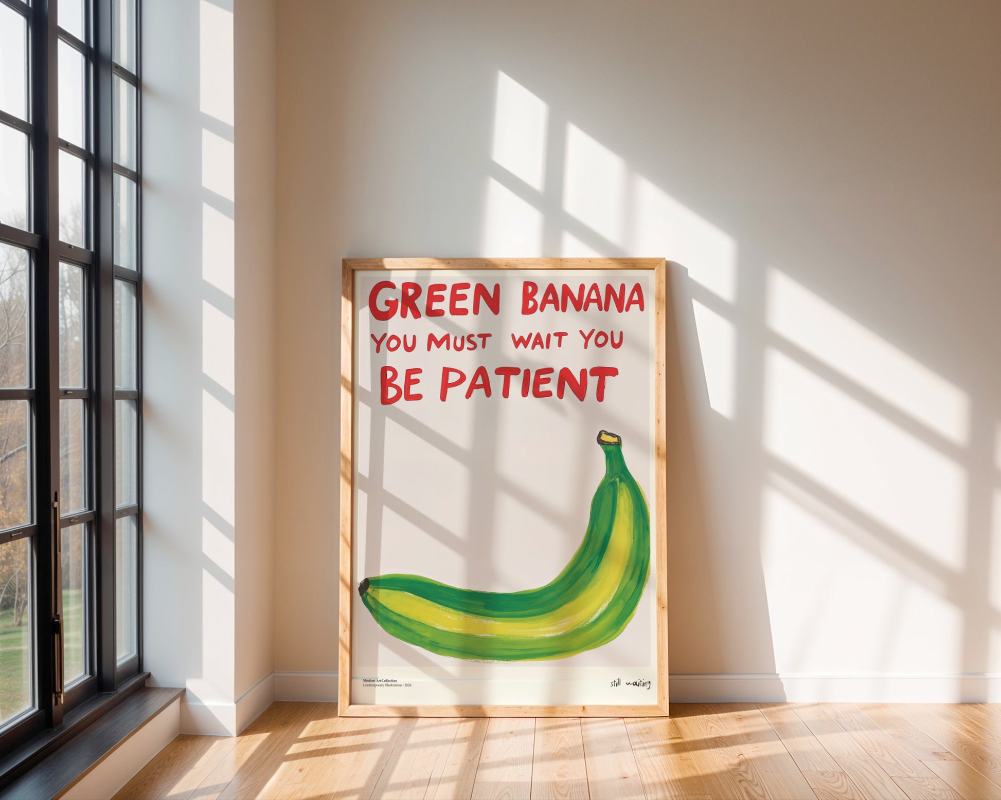 Plakat „Green Banana” – Stylowa Lekcja Cierpliwości w Twoim Domu!