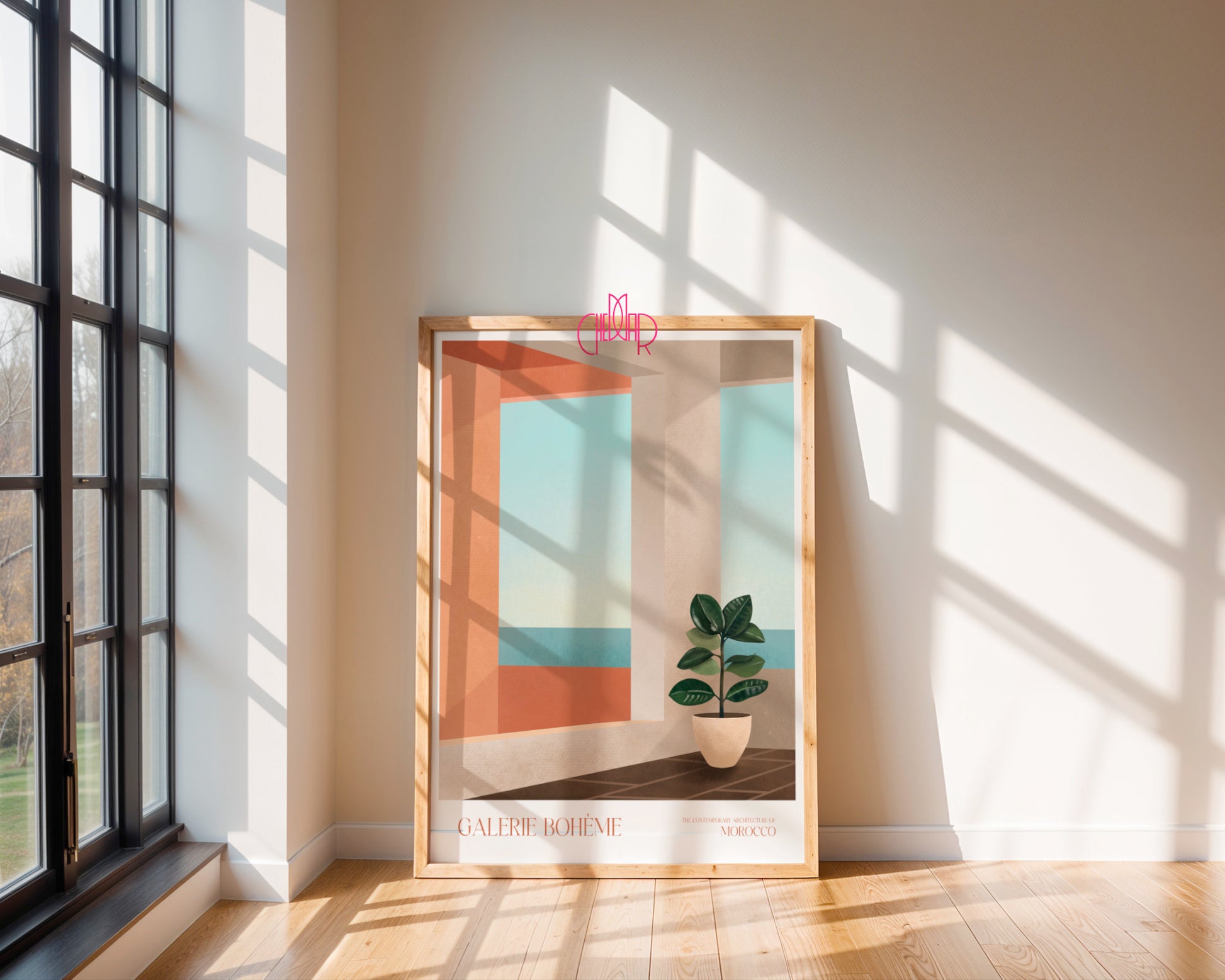 Plakat Morocco Window, Galerie Bohème, Contemporary Art, Minimalizm