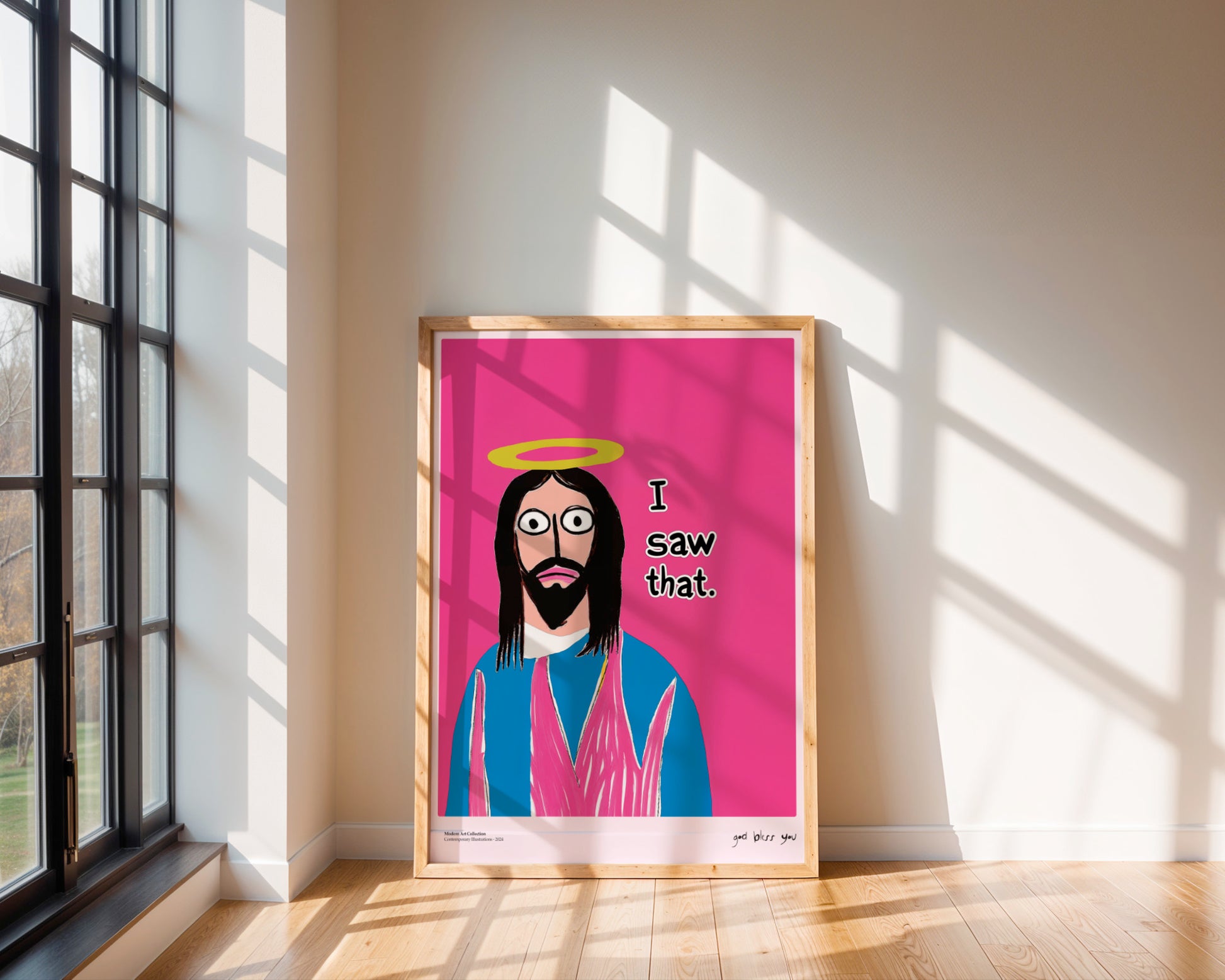 Plakat I Saw That, Jesus Art, modernizm, sztuka współczesna