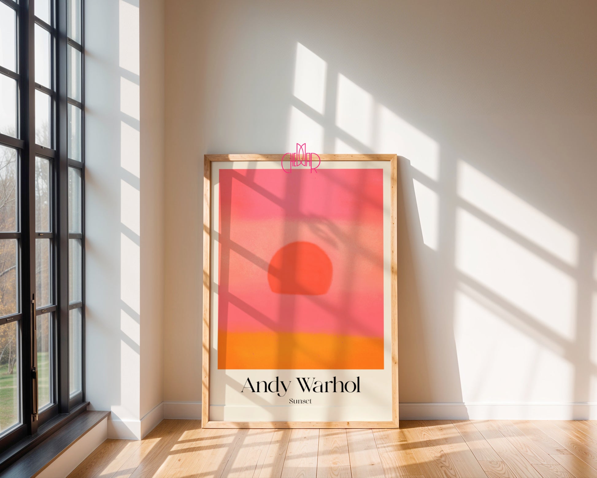 Neonowy Horyzont: Sunset – Andy Warhol, Pop Art Masterpiece