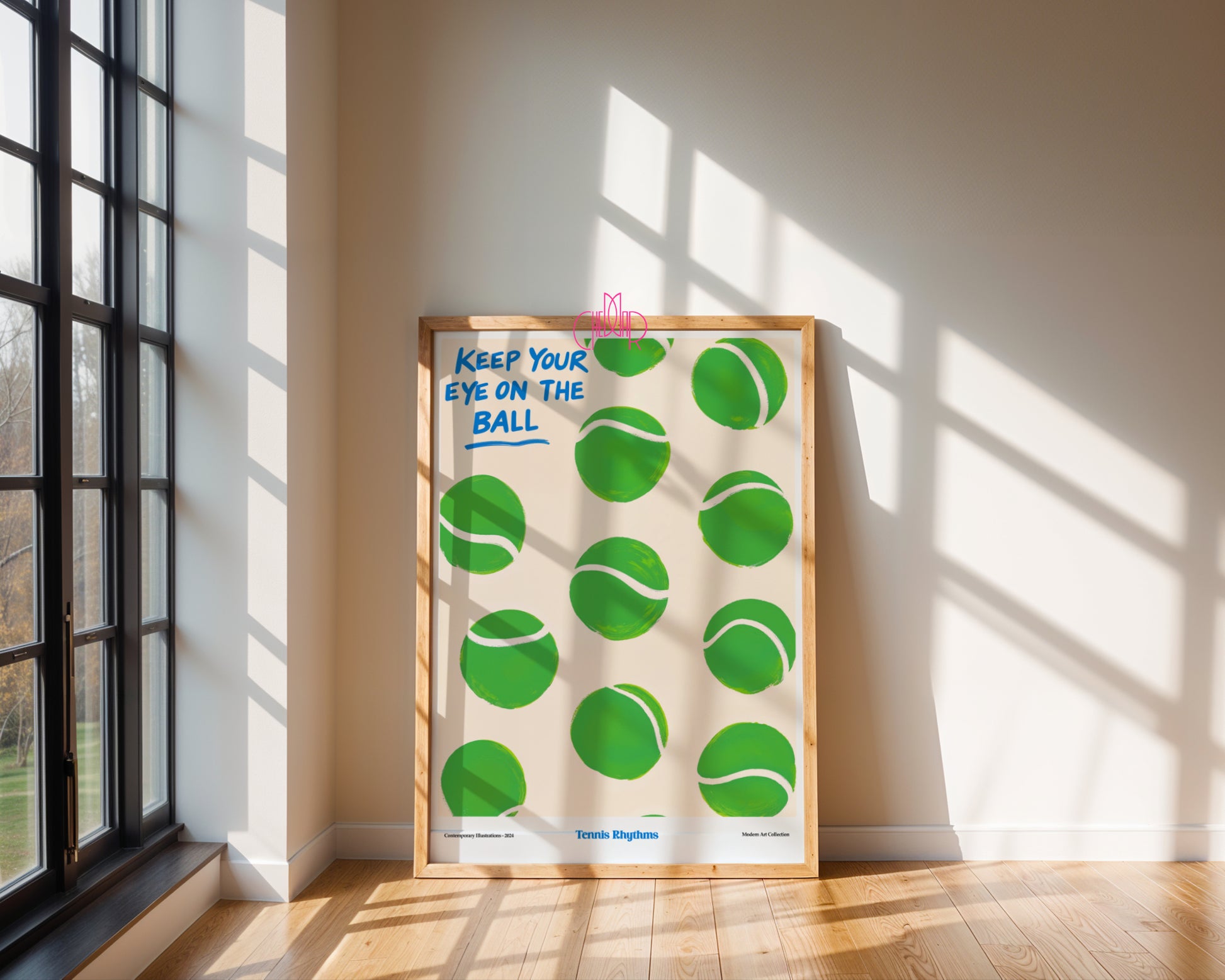Plakat Keep Your Eye on the Ball, modernizm, sztuka współczesna